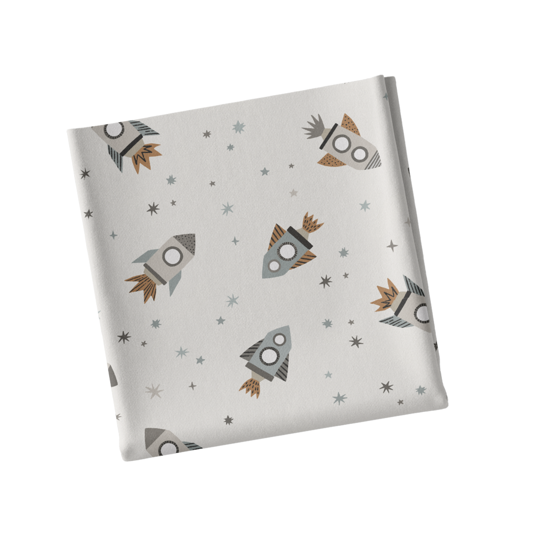 Sábana Bajera Estampada Cuna Viaje Estelar
