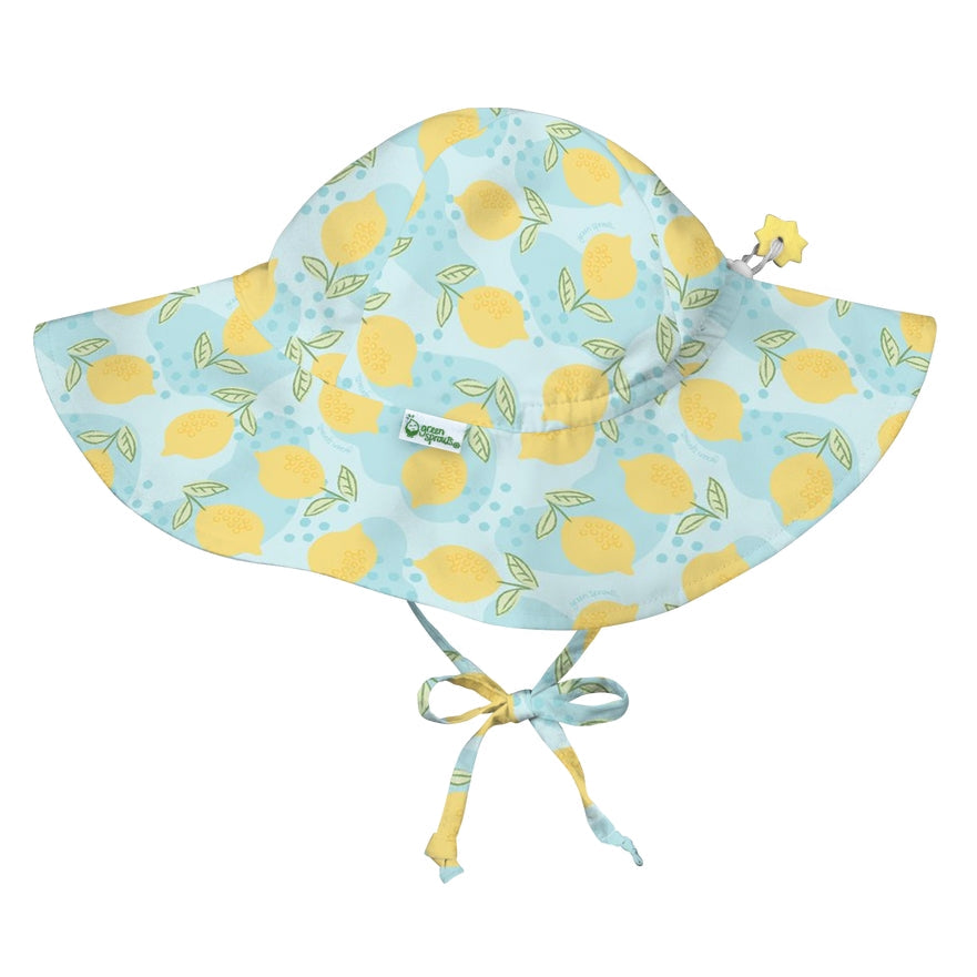 Brim Hat - Aqua Dot Lemons