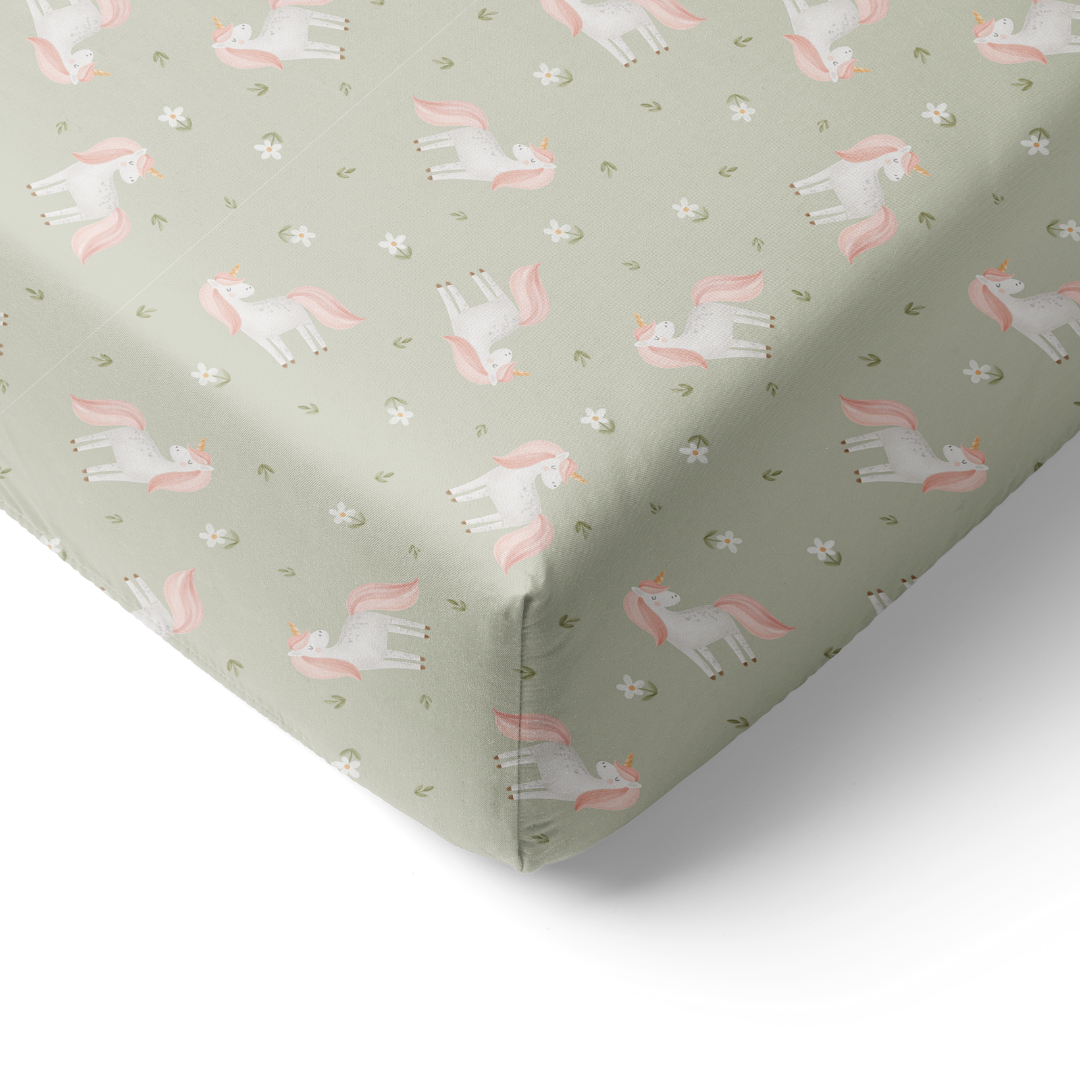Sábana Bajera Estampada Cuna Jardín Mágico