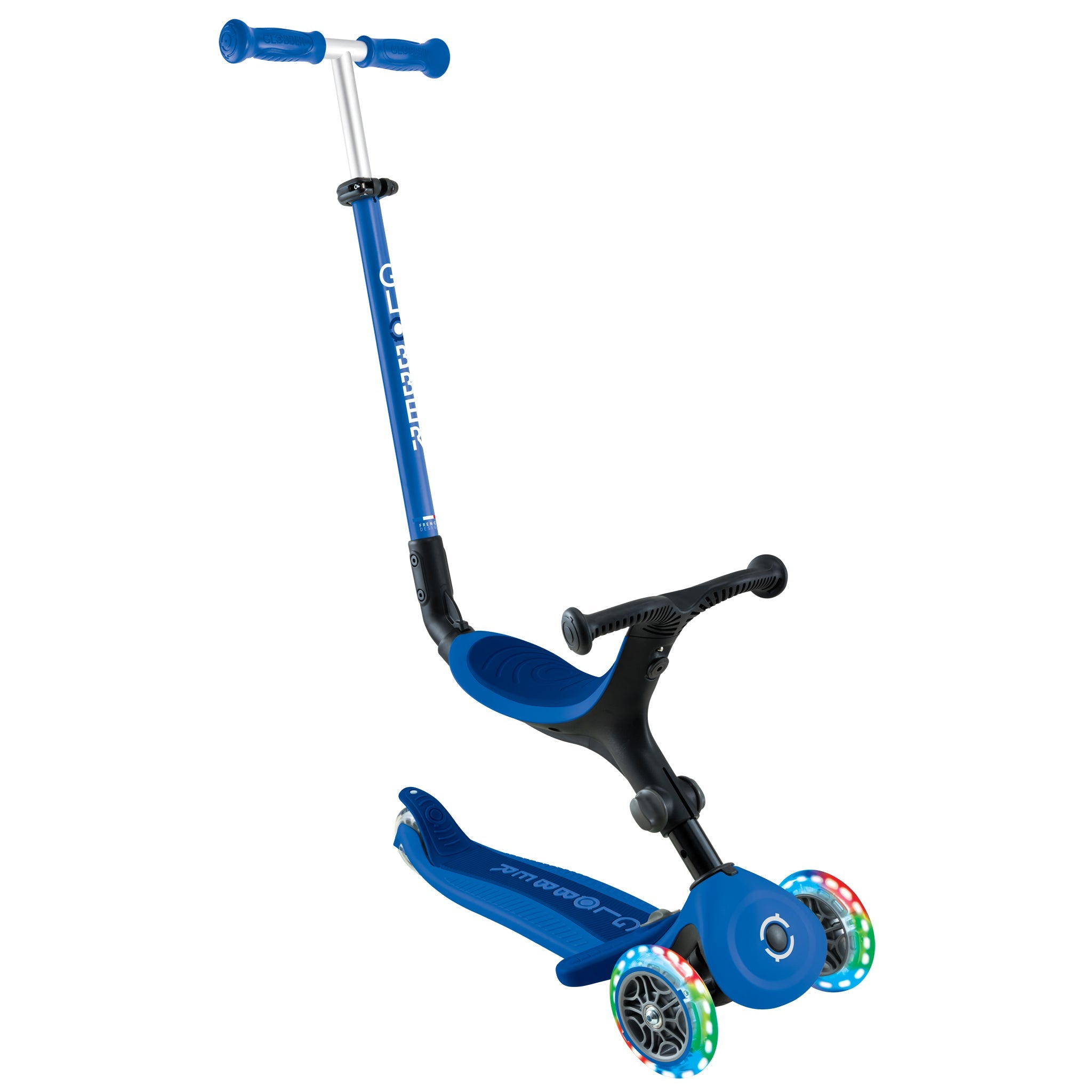 Scooter Go Up Plegable Azul Led Lights
