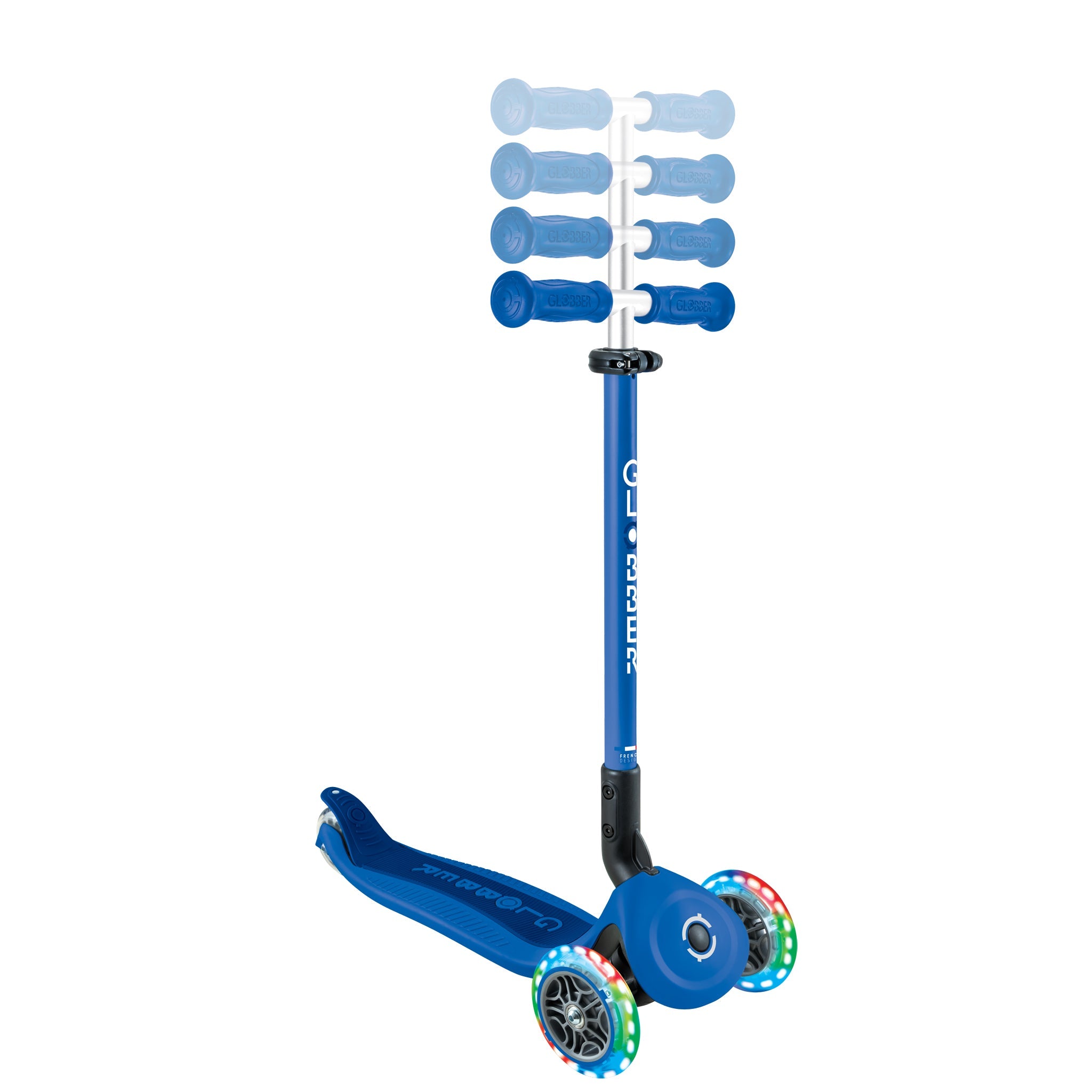 Scooter Go Up Plegable Azul Led Lights