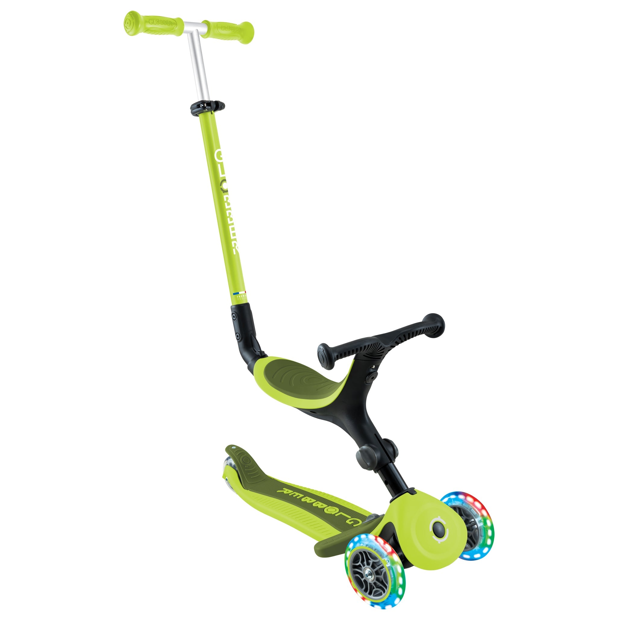 Scooter Go Up Plegable Verde Led Lights