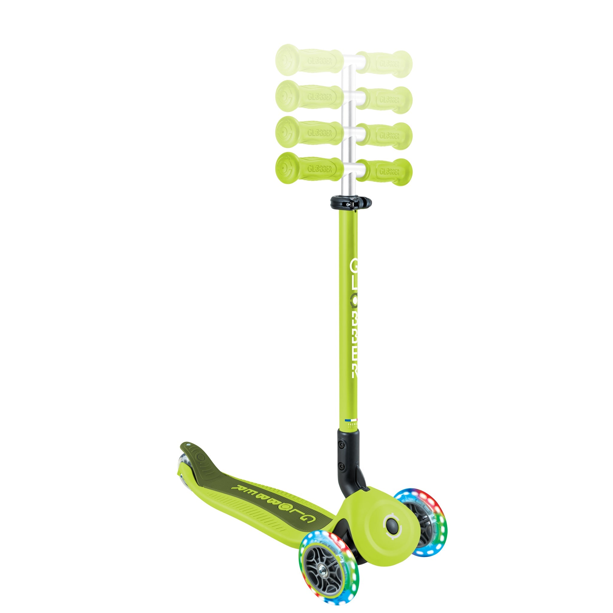 Scooter Go Up Plegable Verde Led Lights