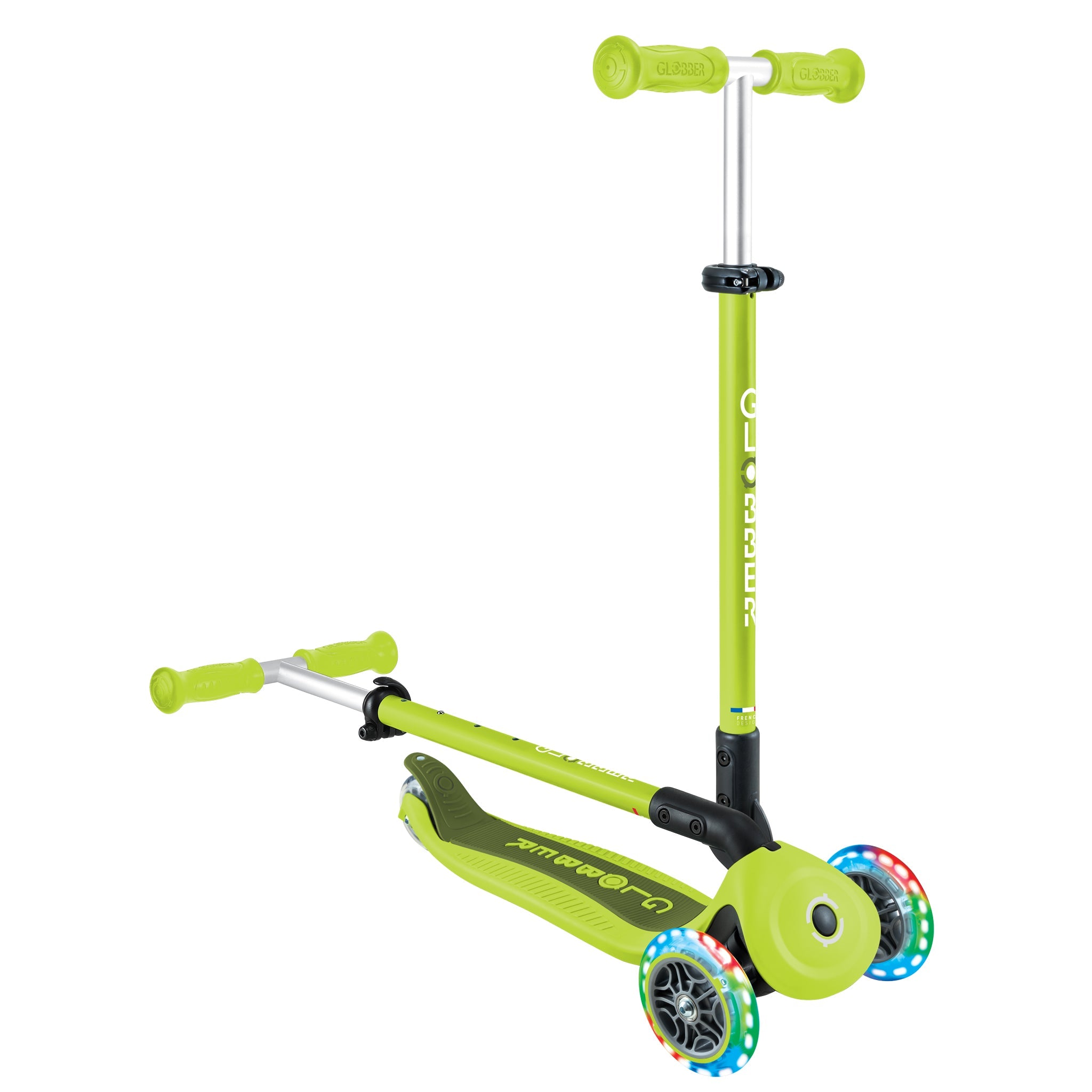 Scooter Go Up Plegable Verde Led Lights