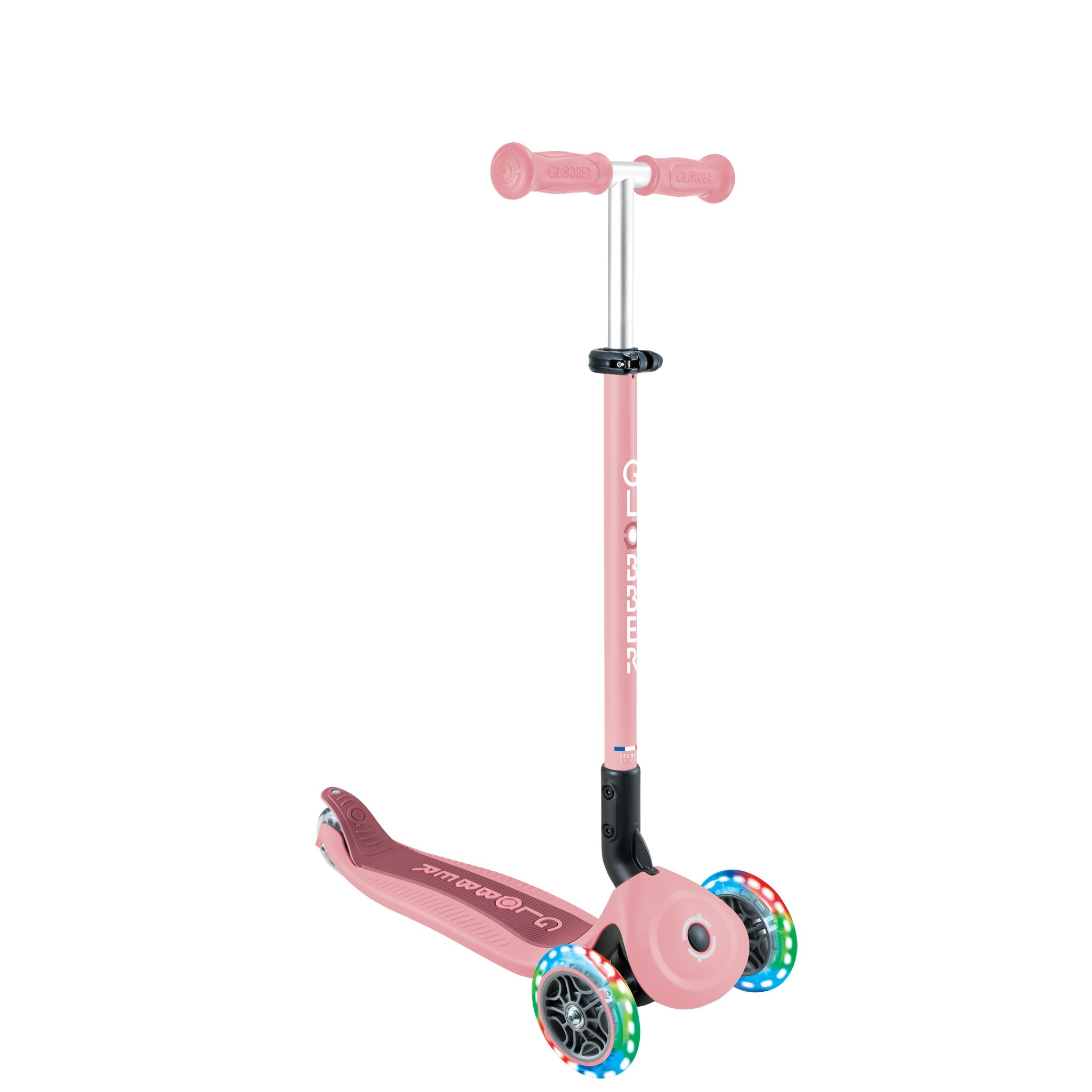 Scooter Go Up Plegable Rosado Pastel Led Lights