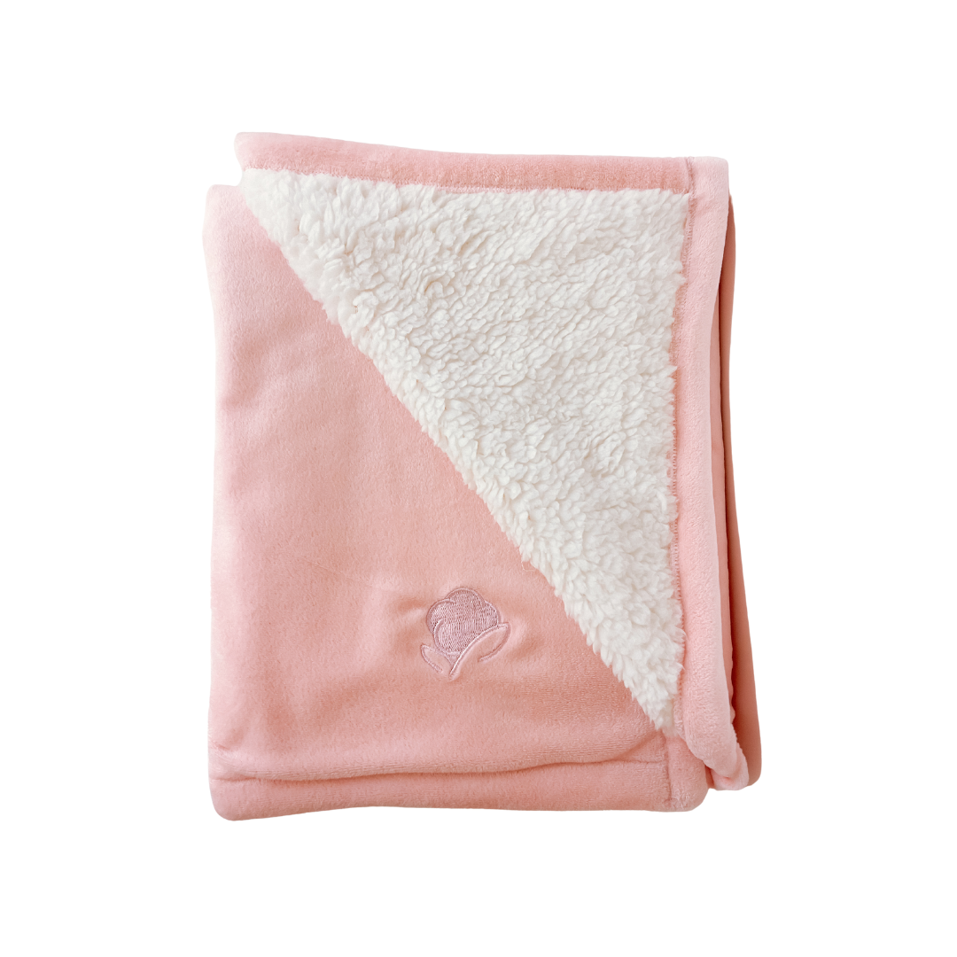 Manta Plush Sherpa Rosa