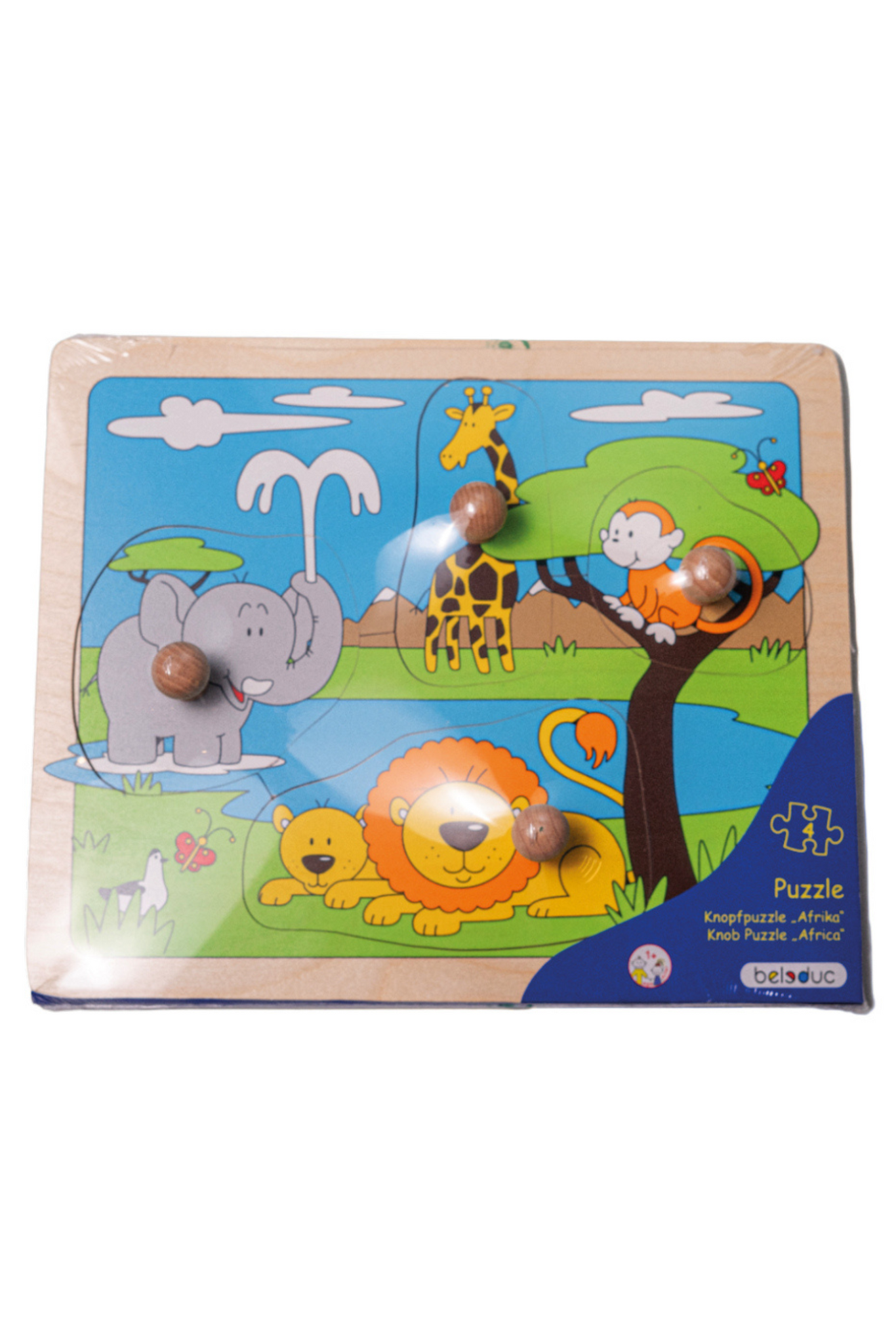 Mi Primer Rompecabezas Animales de Africa con Pivote 4 Piezas SOFT PERU