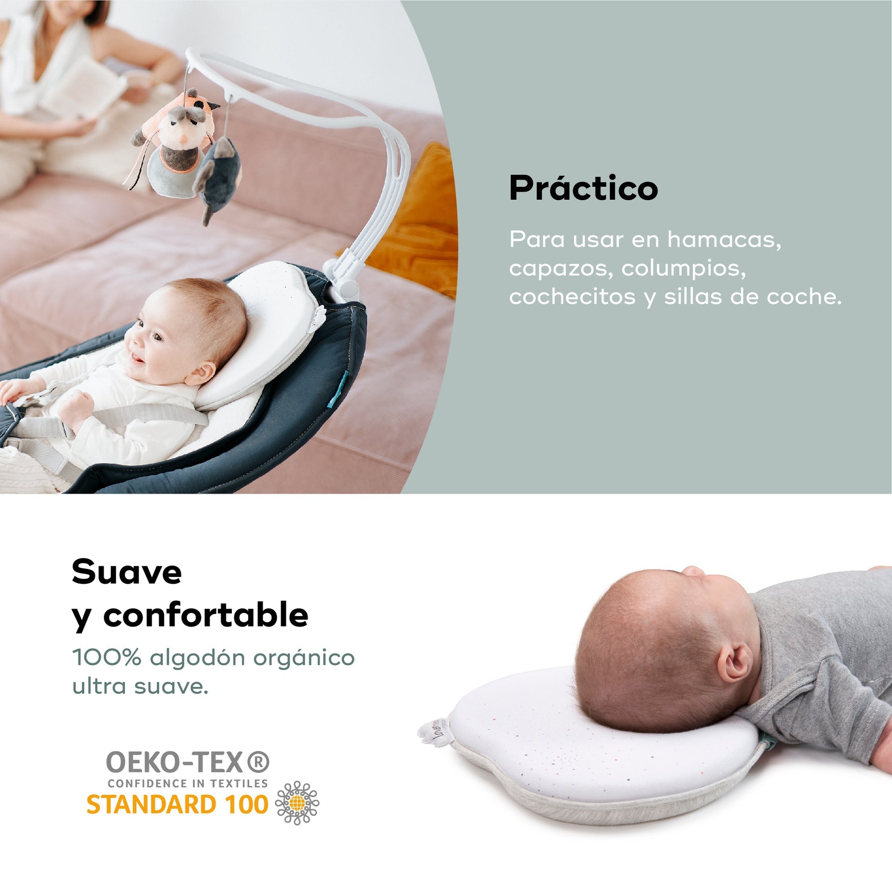 Lovenest: Protector de cabeza ergonómico color Blanco - Babymoov