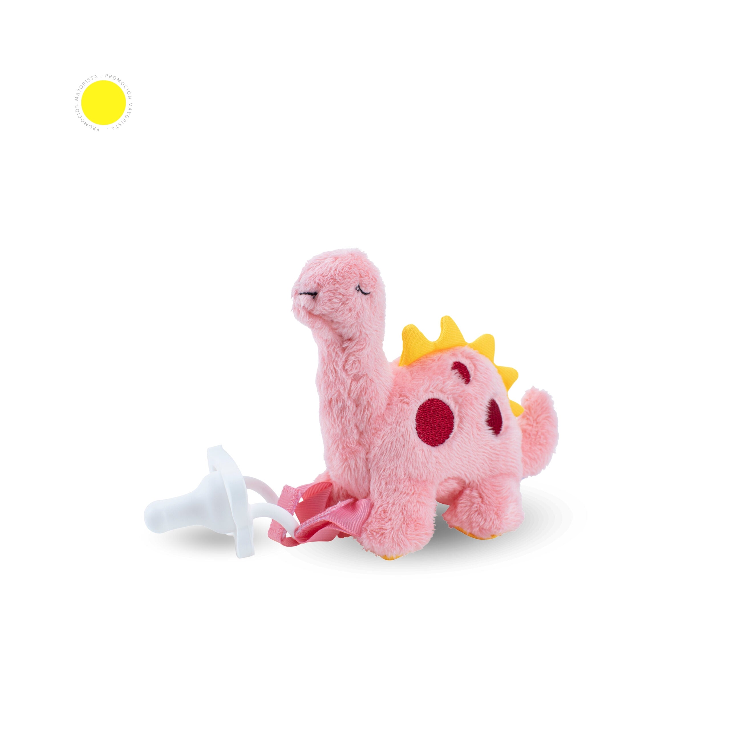 Lovey Sujetador de Chupones - DINO ROSADO
