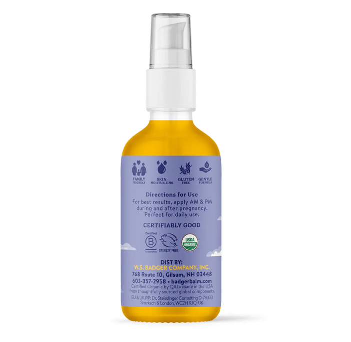 Aceite Orgánico Anti estrias 118ml - BELLY OIL BADGER 4 OZ
