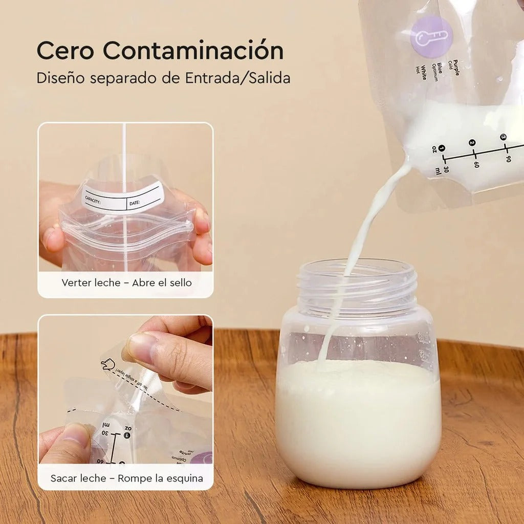 Bolsas de Almacenamiento de Leche Materna 120 unidades 8 onzas