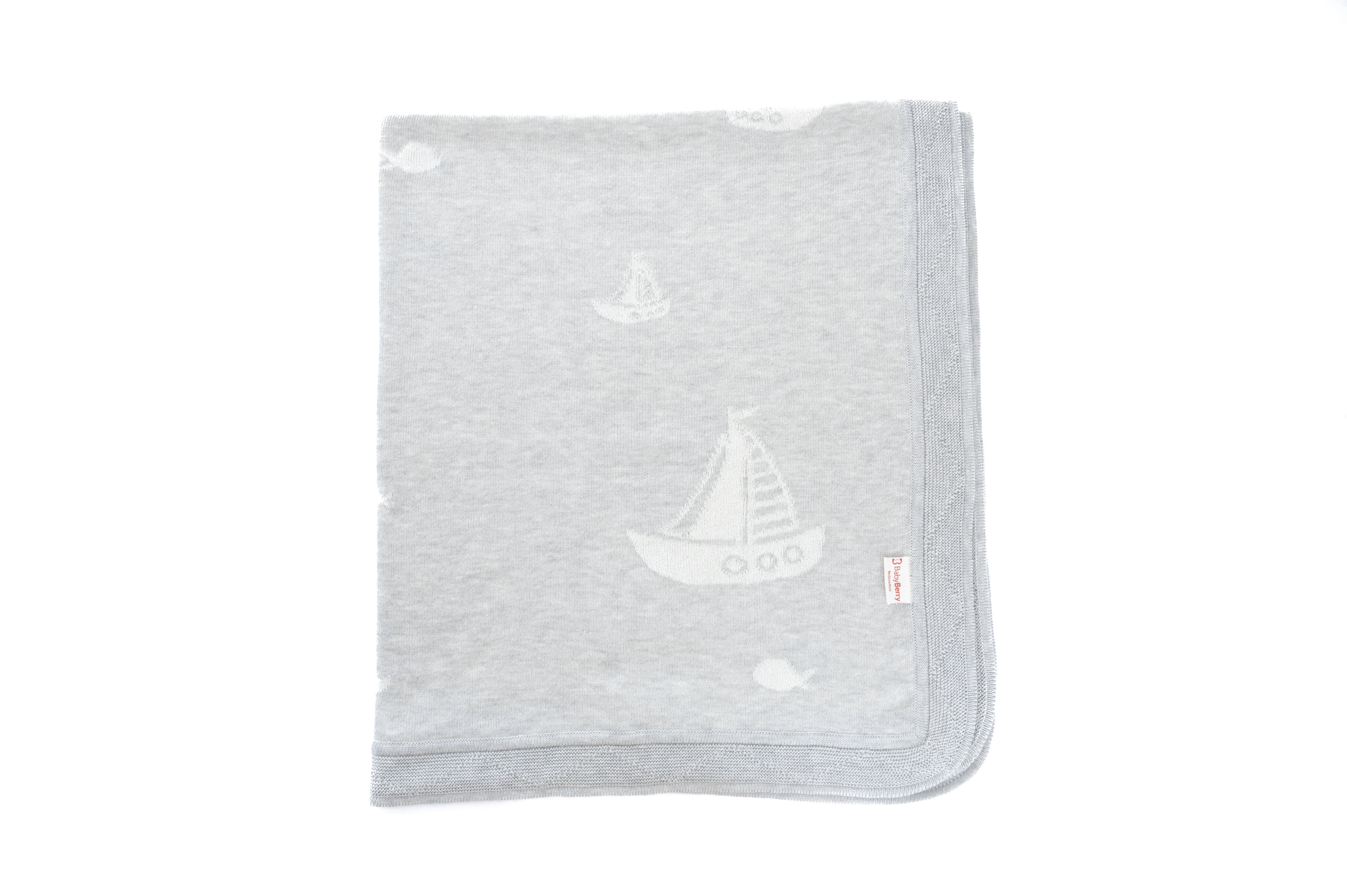 Manta Jacquard del Mar Plomo