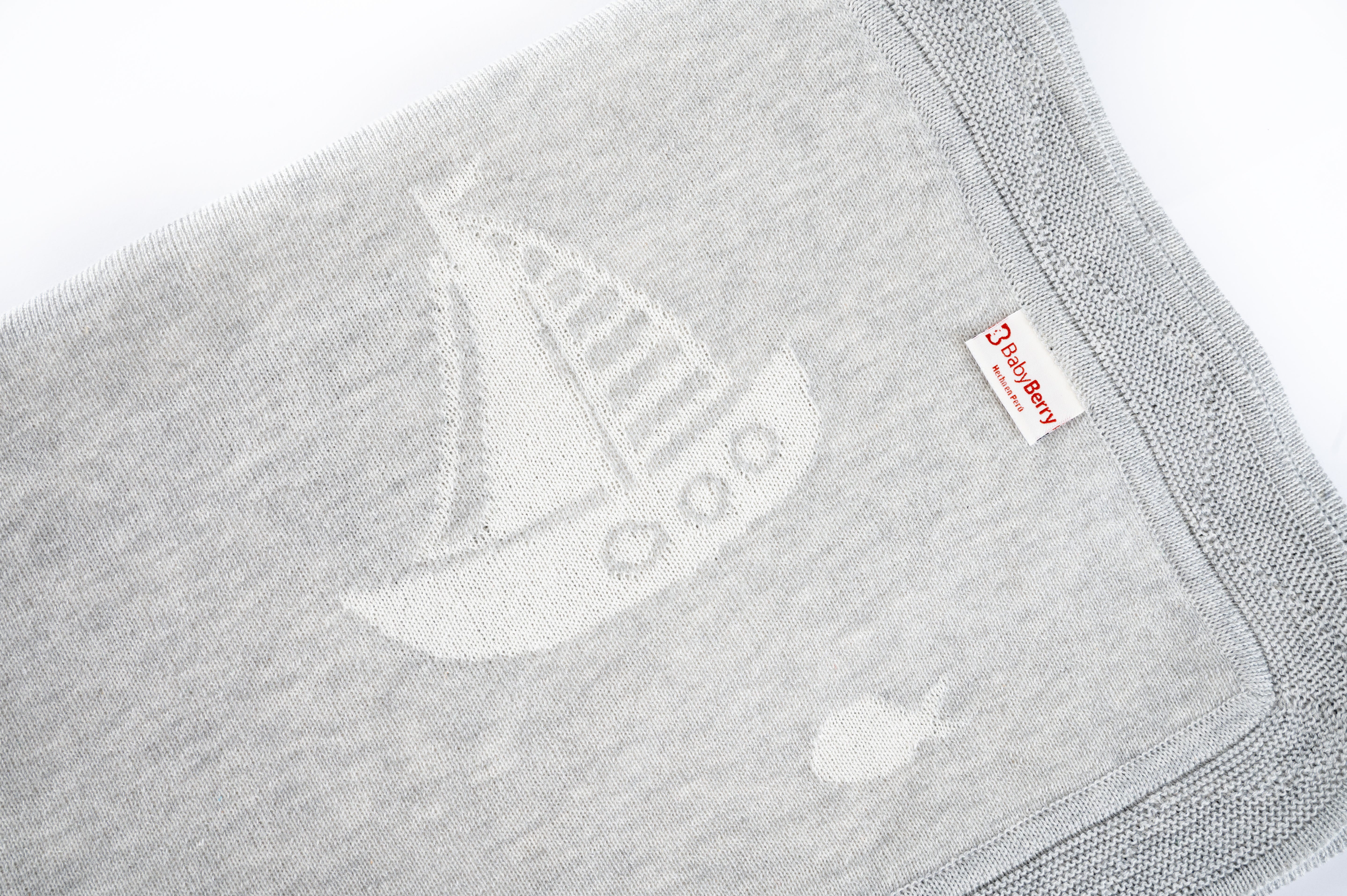 Manta Jacquard del Mar Plomo