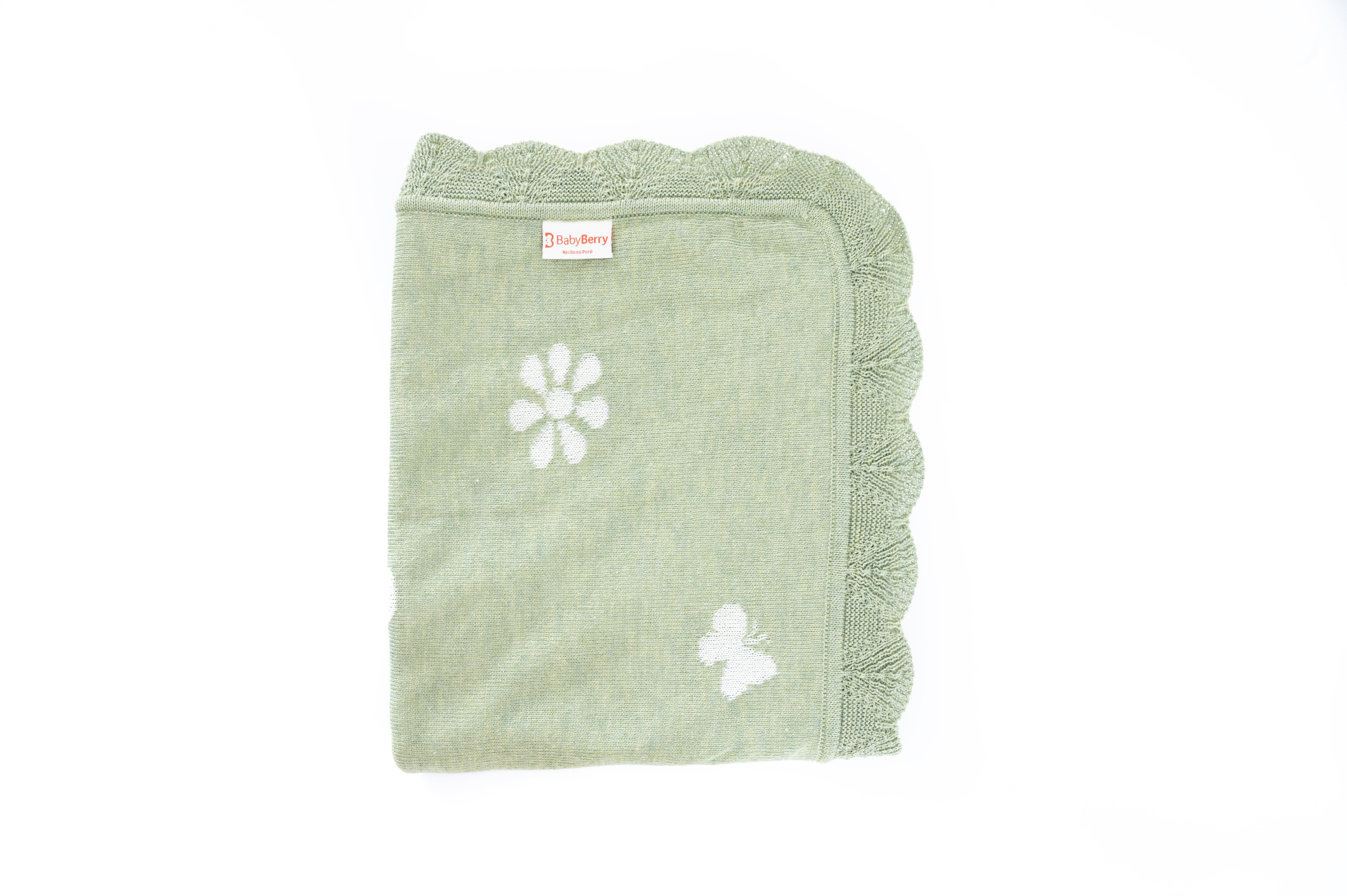 Manta Jacquard Hanae Verde Manzana