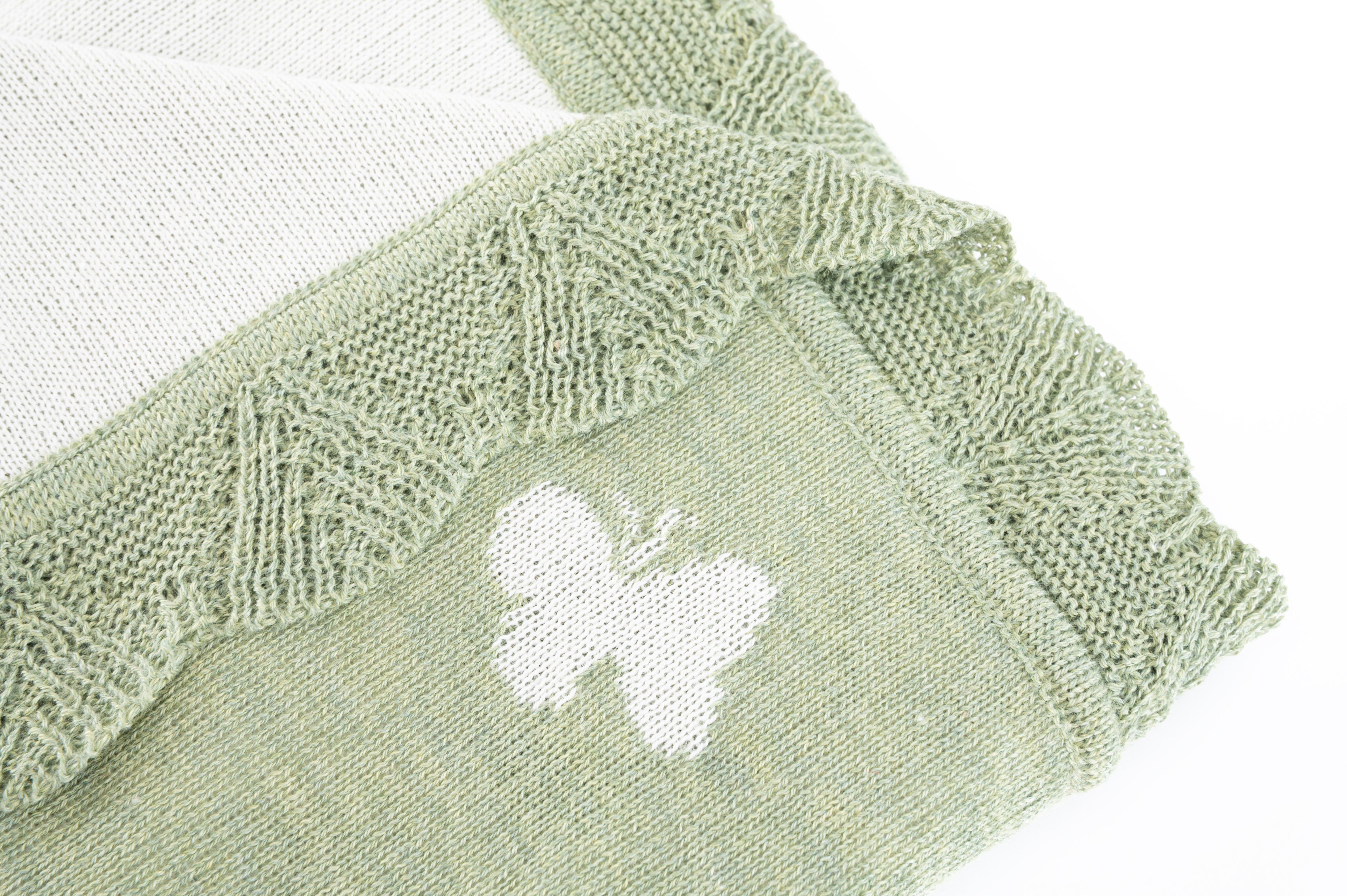 Manta Jacquard Hanae Verde Manzana