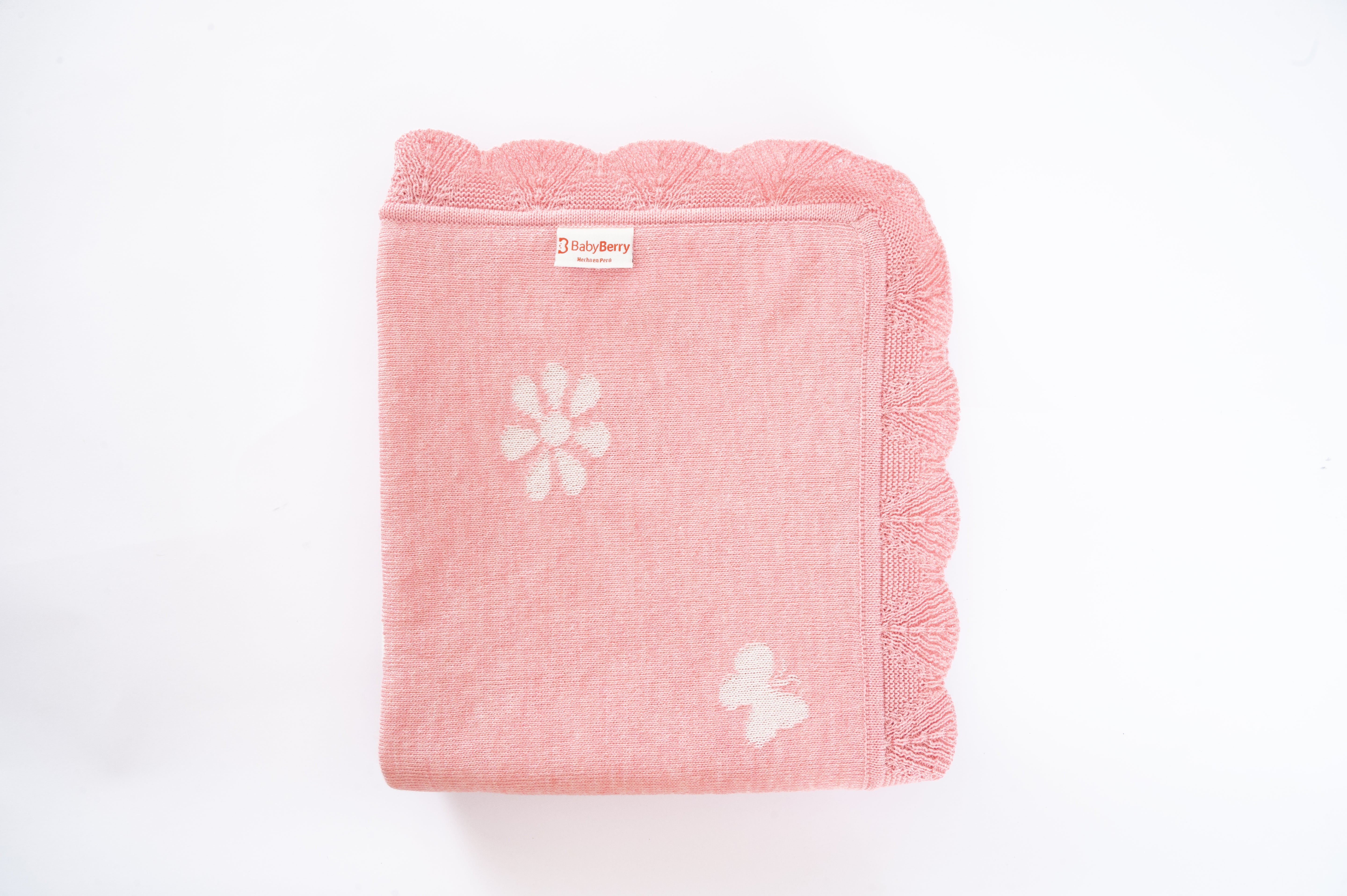 Manta Jacquard Hanae Rosado Bebé