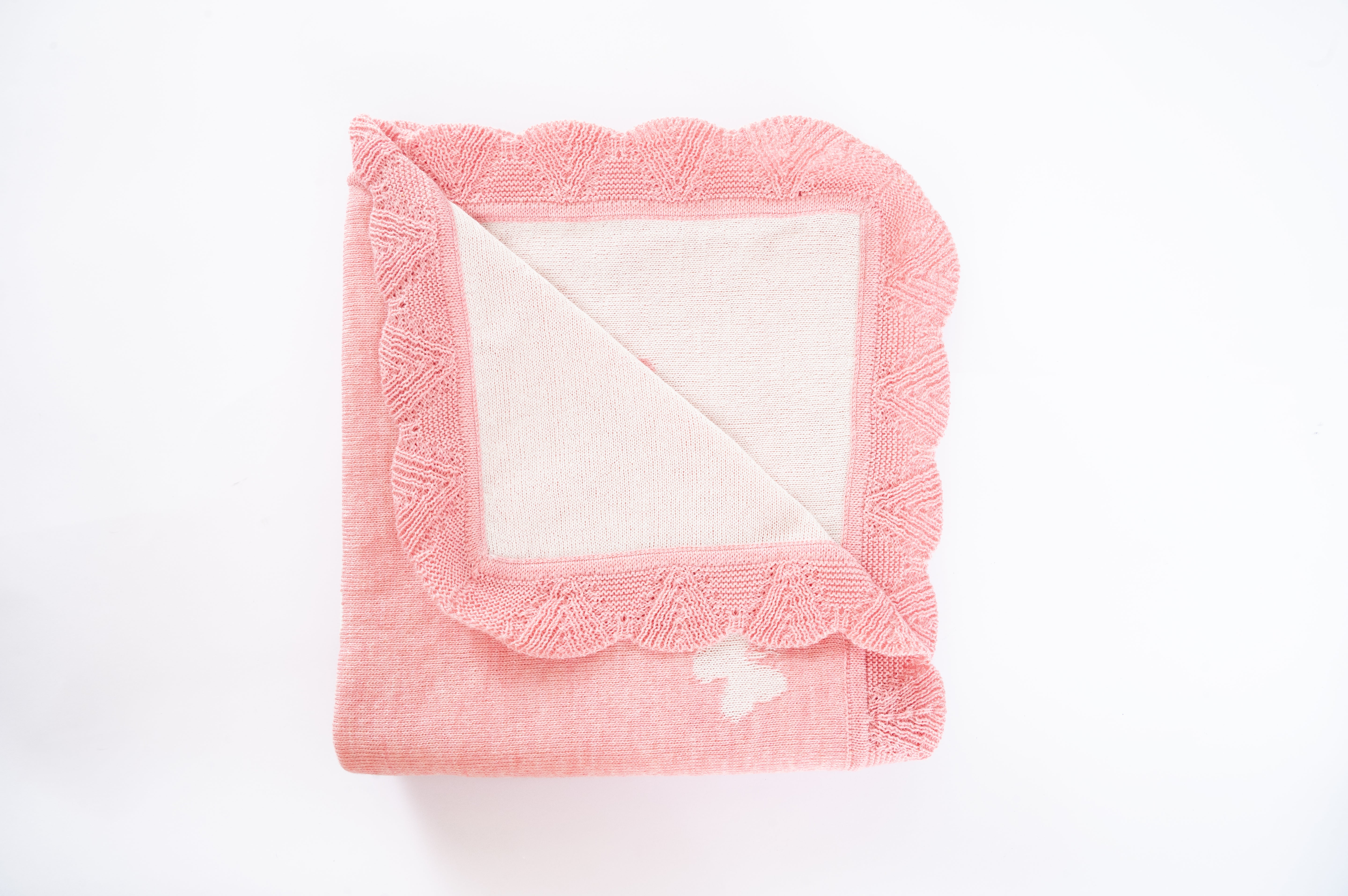Manta Jacquard Hanae Rosado Bebé