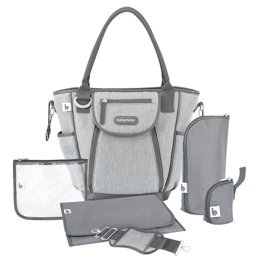 Bolso pañalero Daily Gris