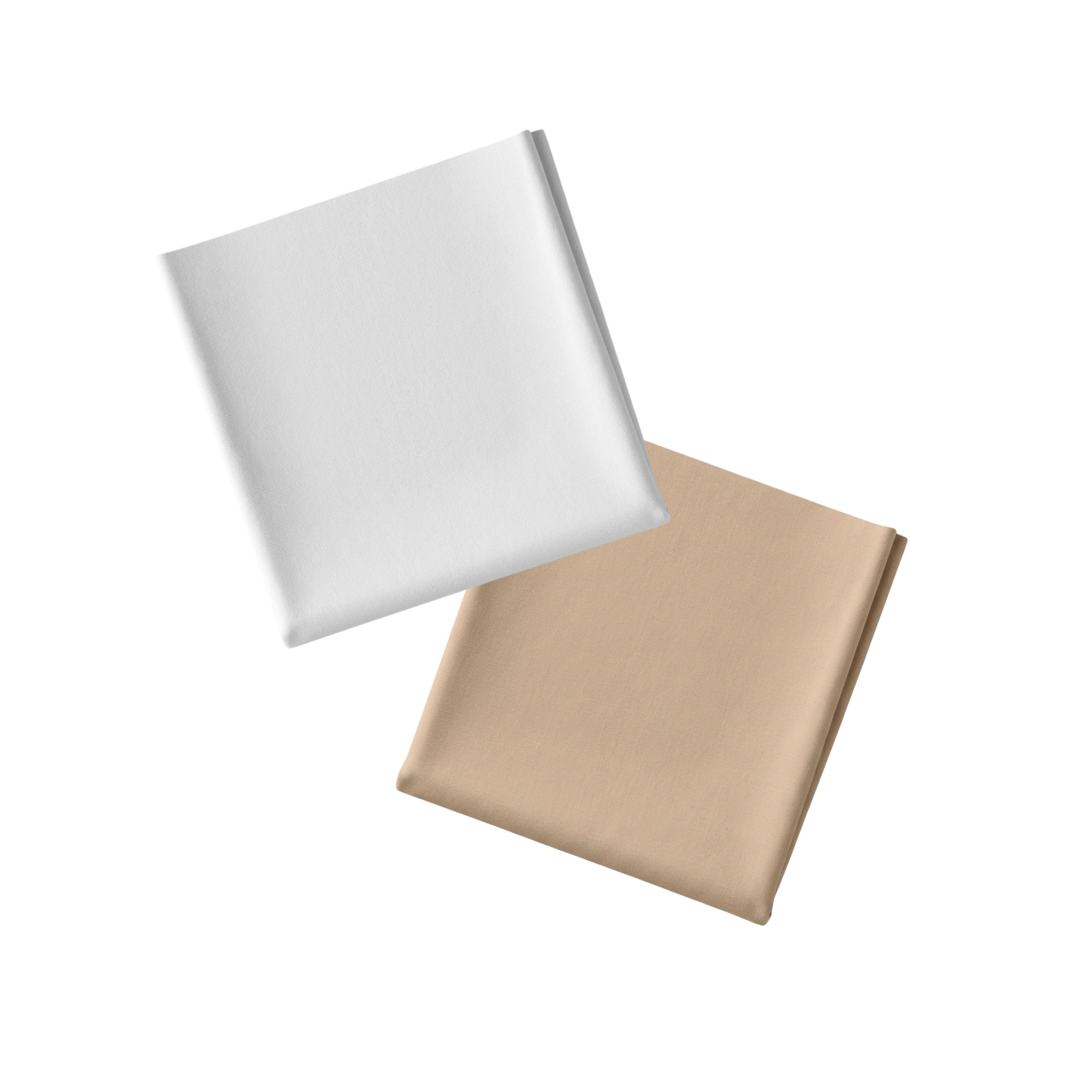 Pack de 2 Sábanas Bajeras Cuna - Blanca y Color Entero (color a escoger)