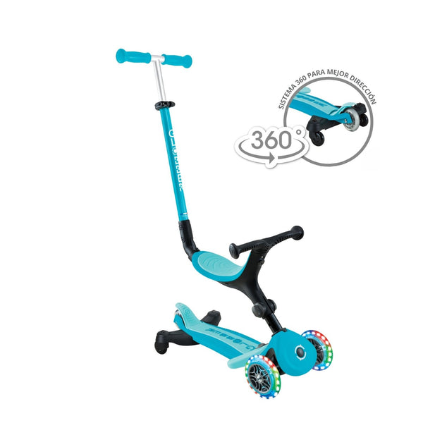 Scooter Go Up Active Lights 360 Celeste