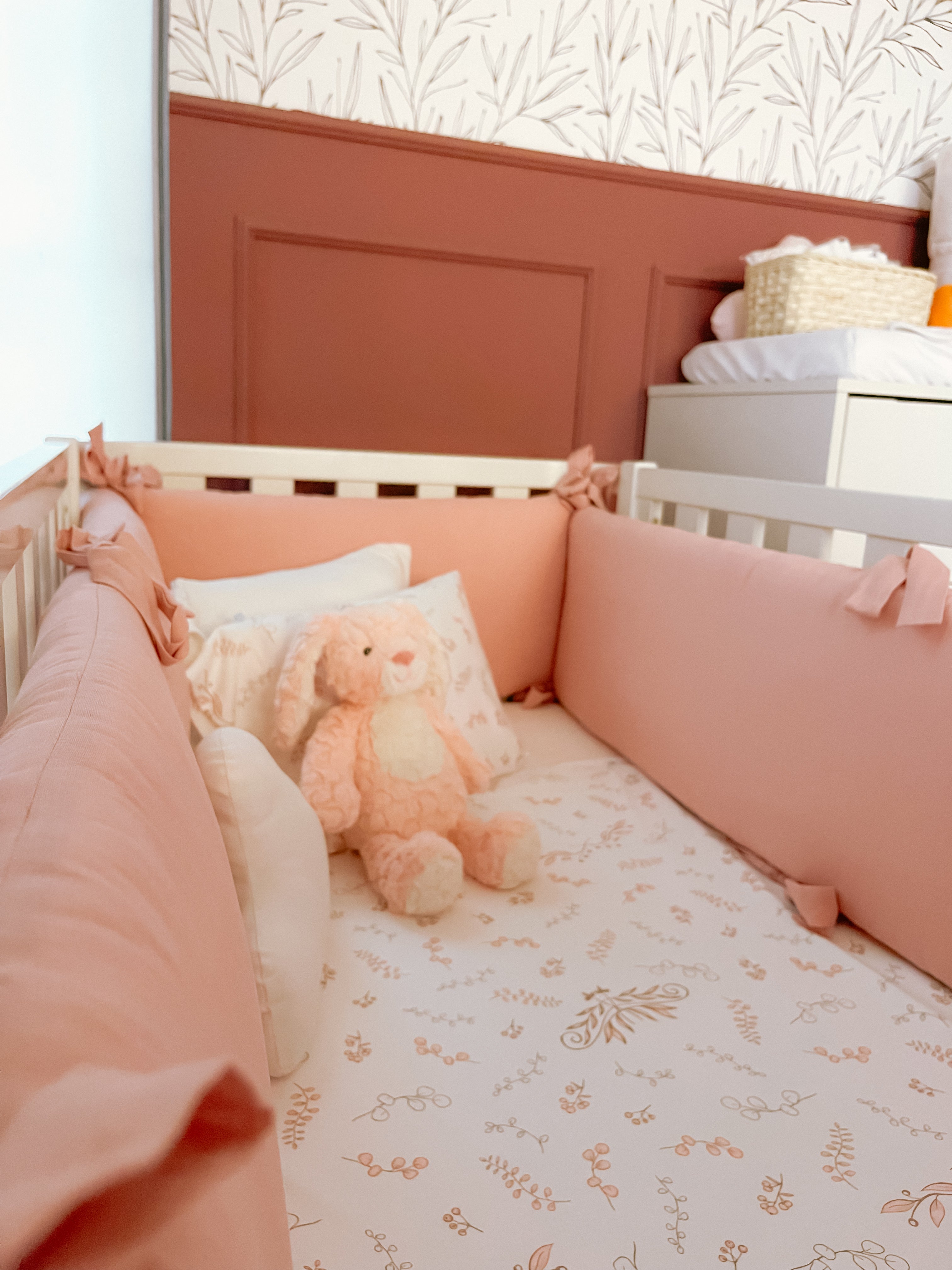 Protector de Cuna Lino Palo Rosa