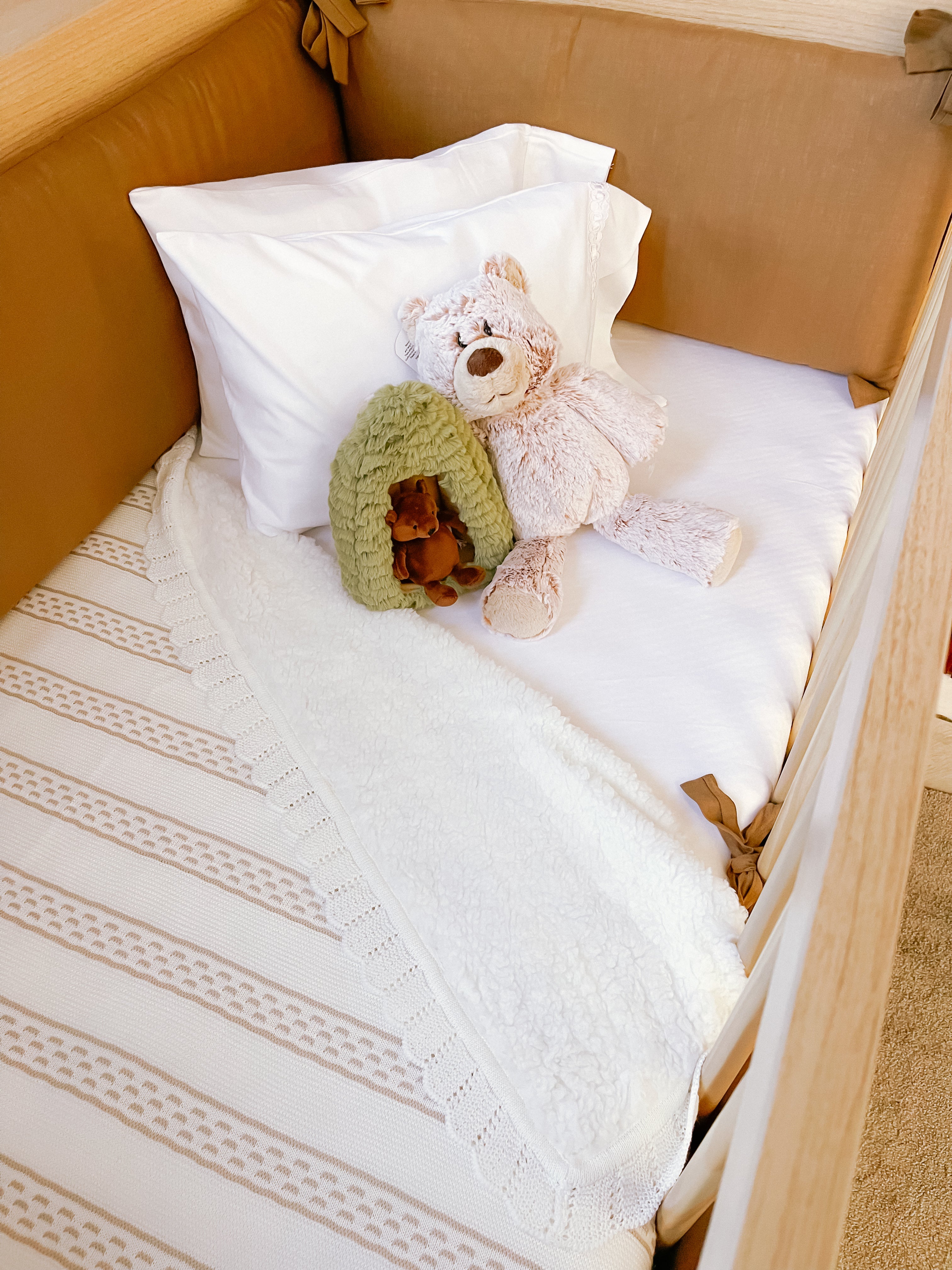Protector de Cuna Lino Camel