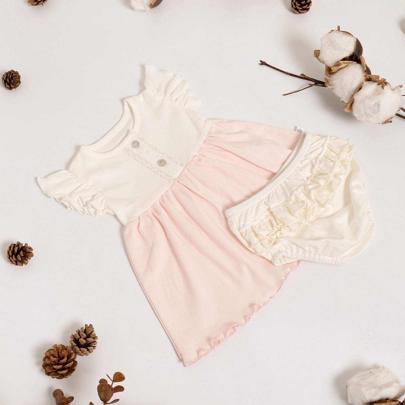 Vestido Volantes Rosa