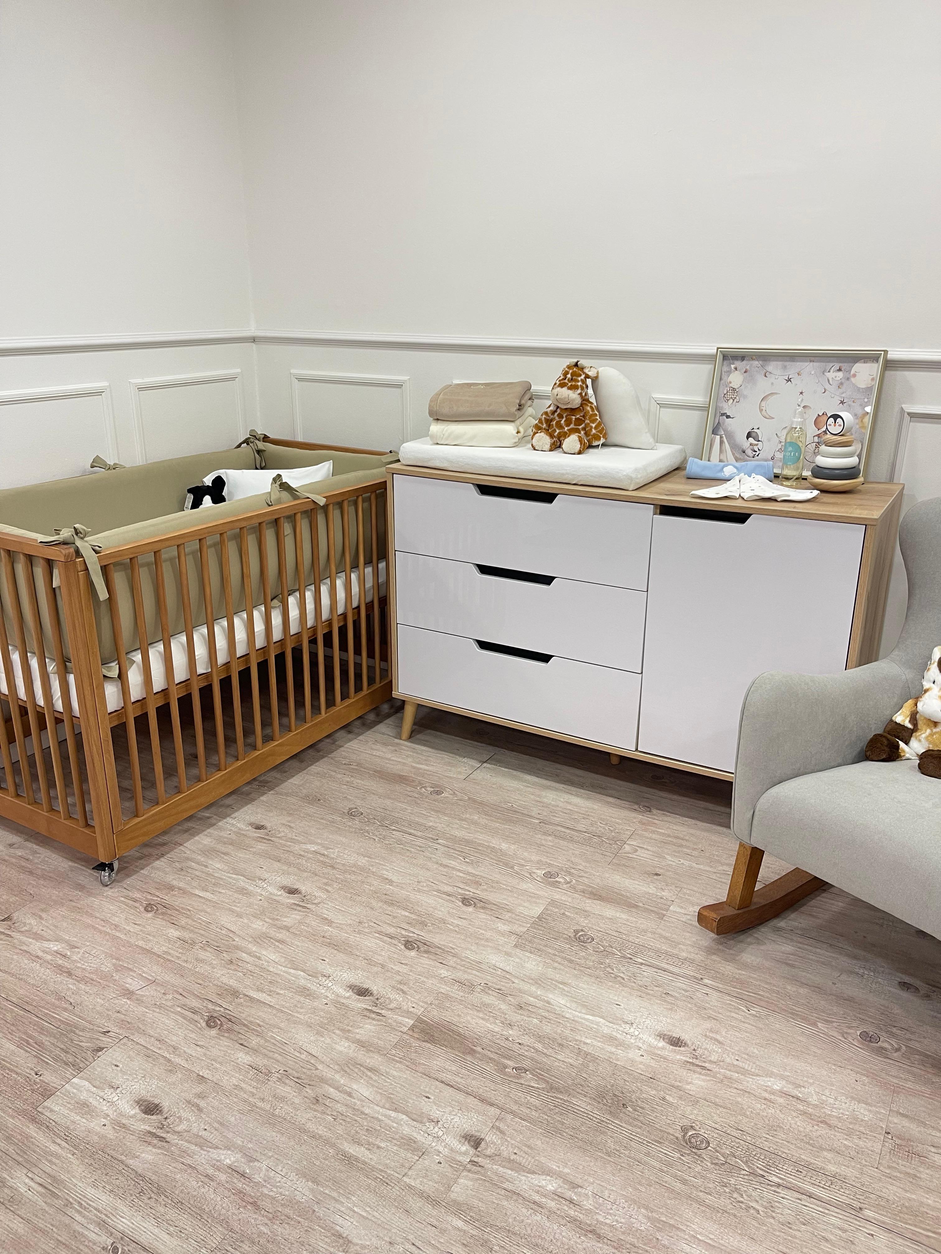 Protector de Cuna Lino Beige