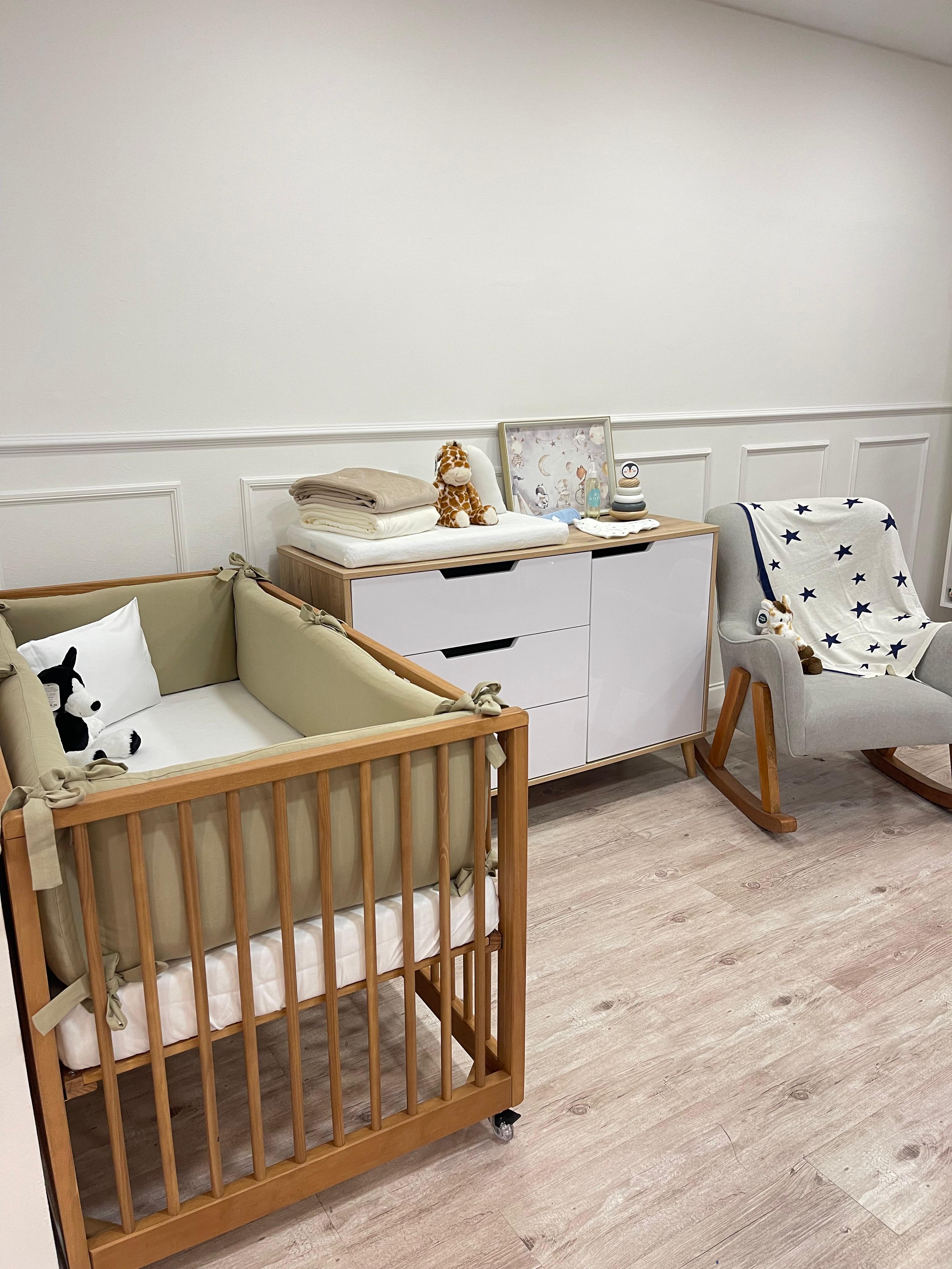 Protector de Cuna Lino Beige