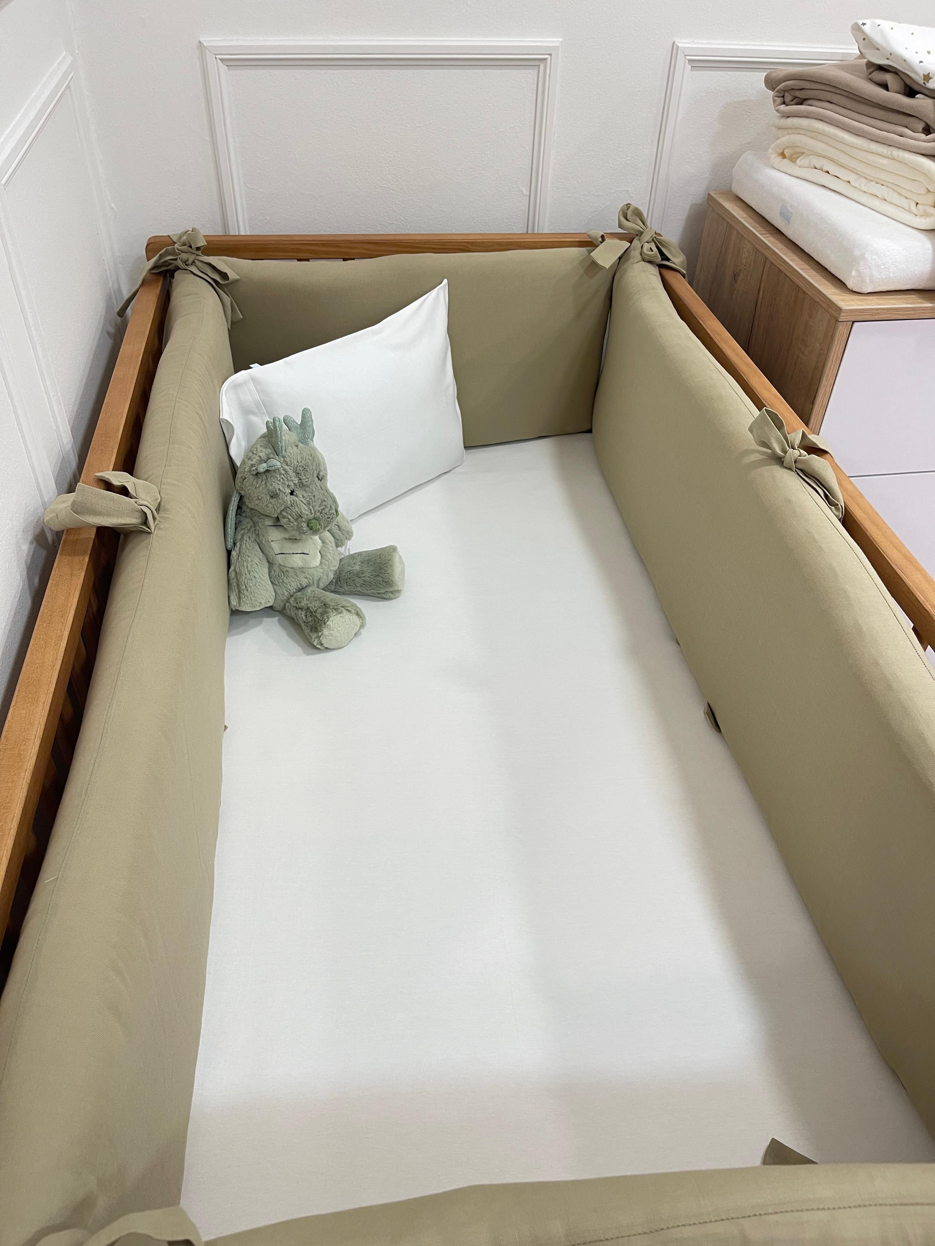 Protector de Cuna Lino Beige