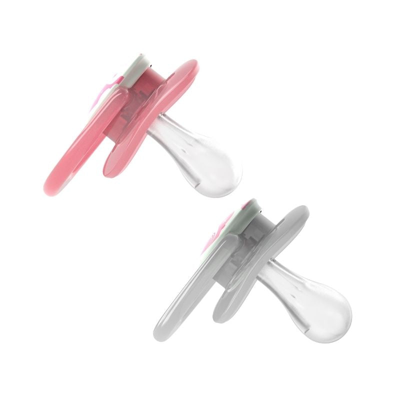 Set de 2 Chupones de 0-6M ADVANTAGE BRILLA ROSA