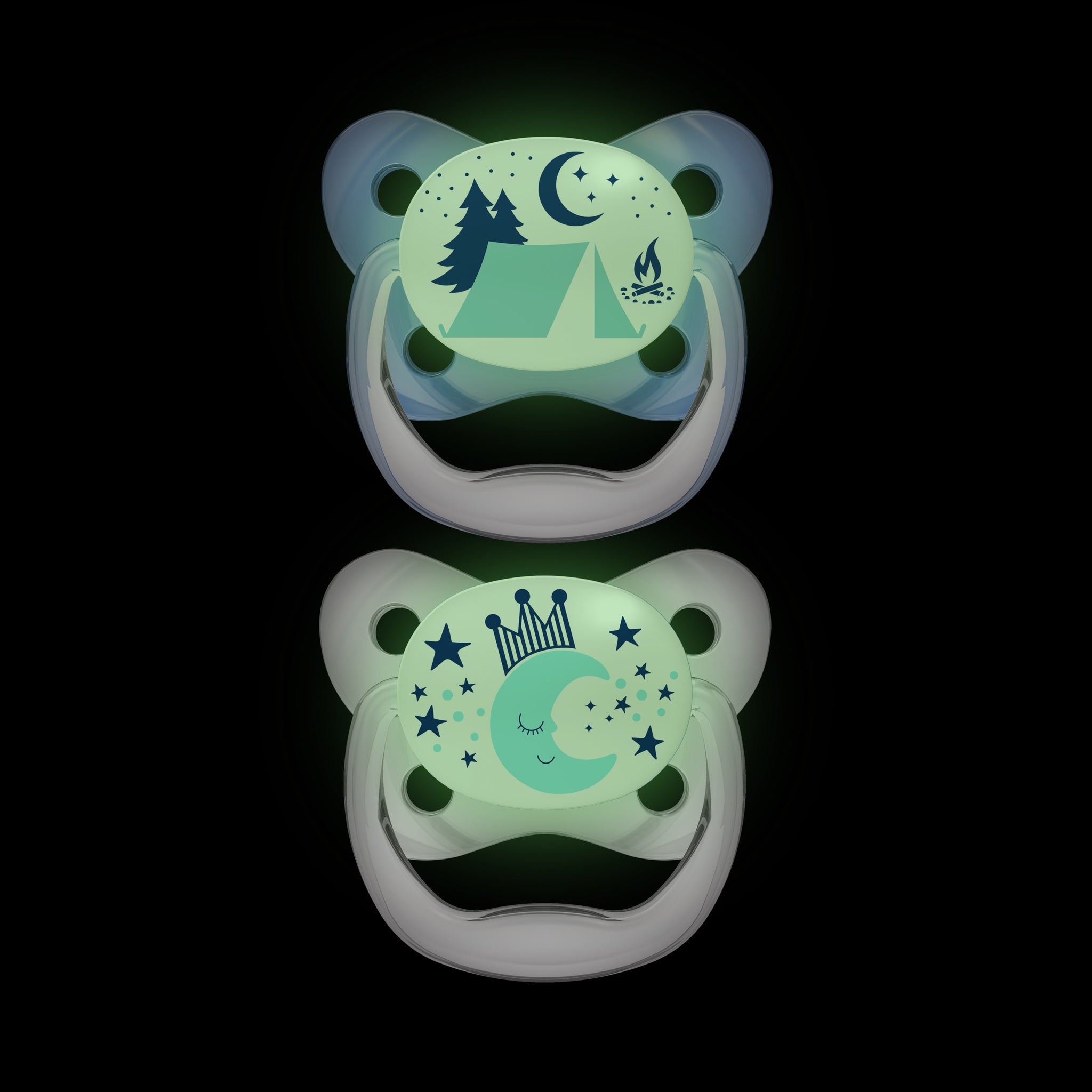 Chupon Luna Celeste Brilla en la Oscuridad de 6-18M 2 Unidades