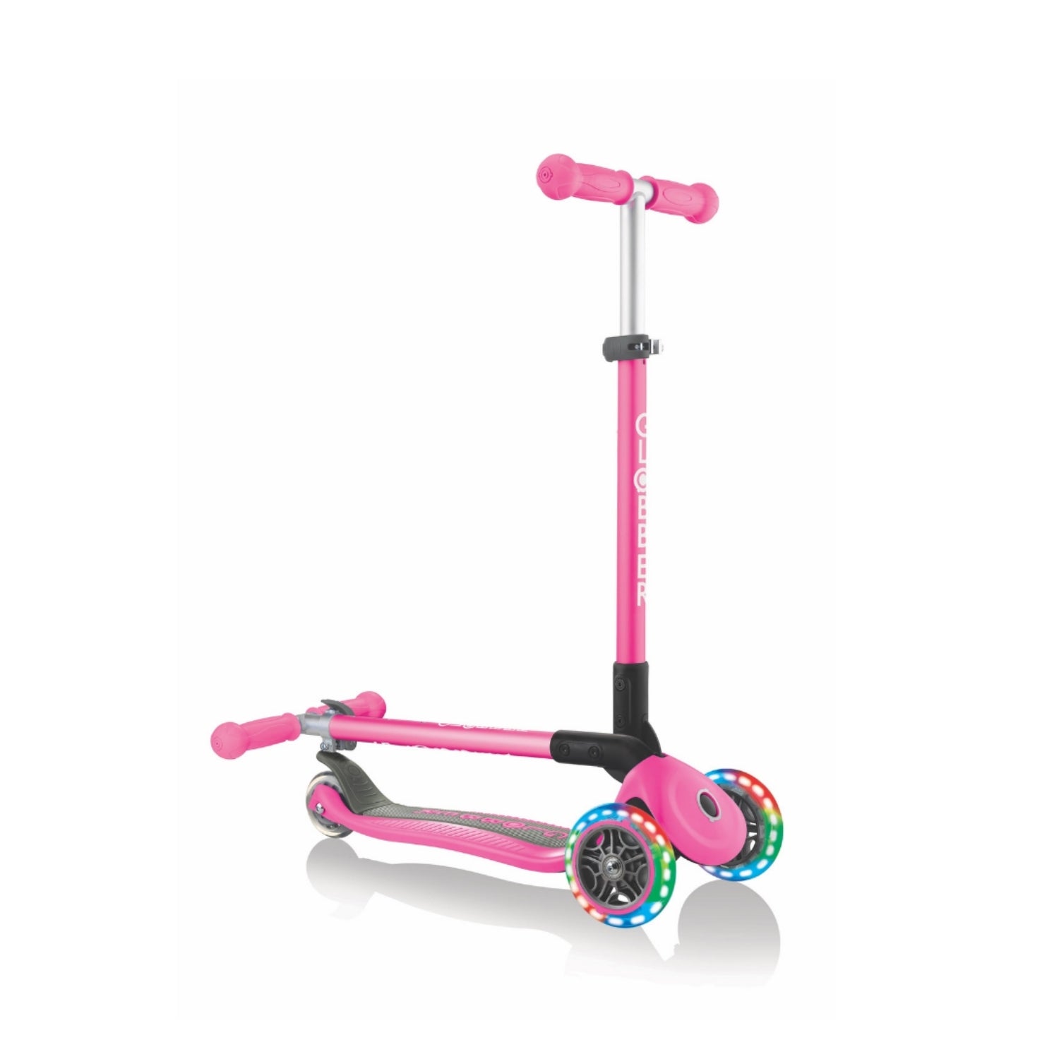 Scooter Primo Plegable Led Rosado