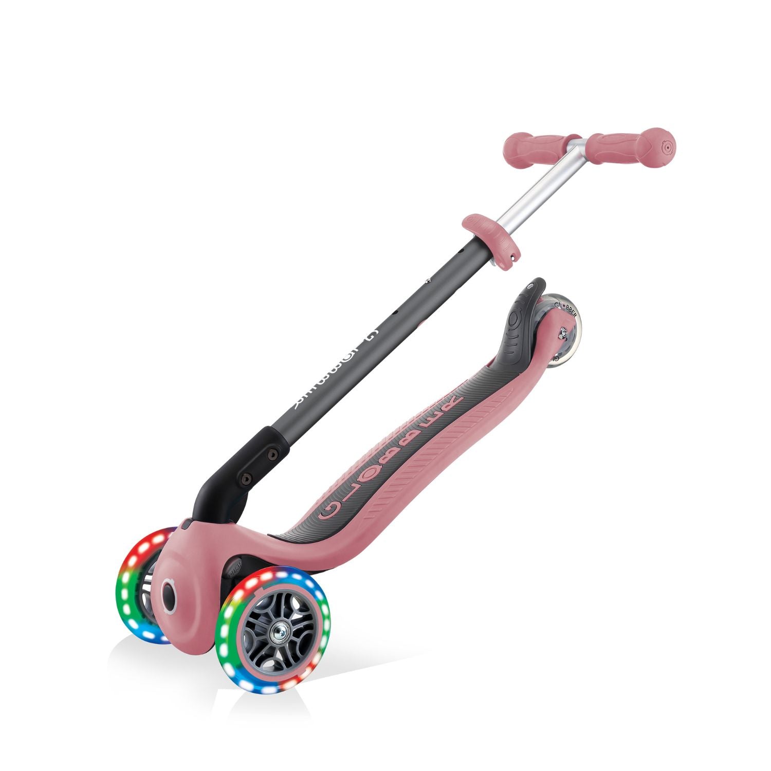 Scooter Primo Plegable Led Rosado Pastel