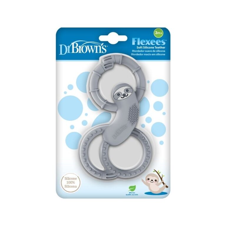 Mordedor silicona Flexible - Perezoso Gris