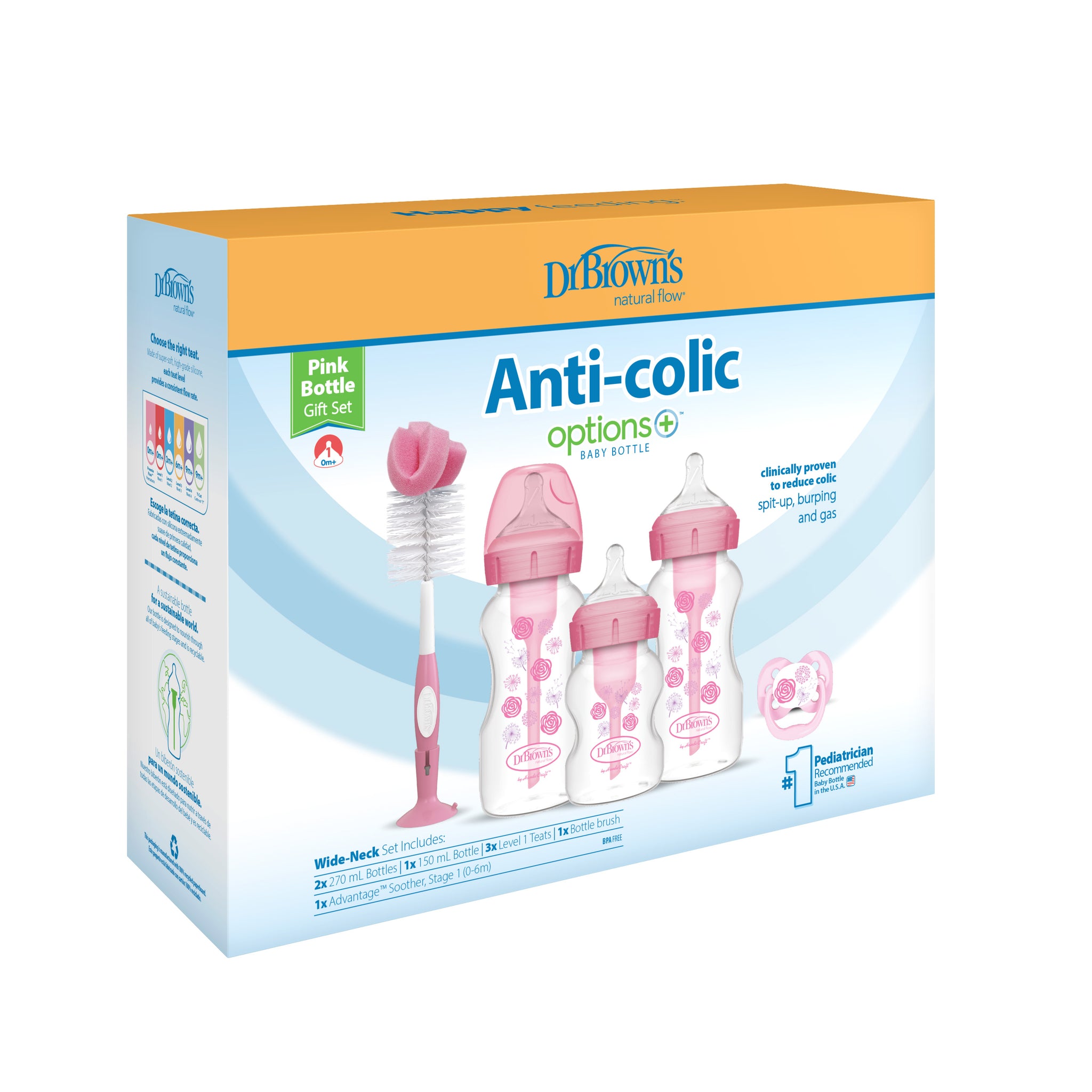 Kit De Inicio Dr Browns Boca Ancha Niña