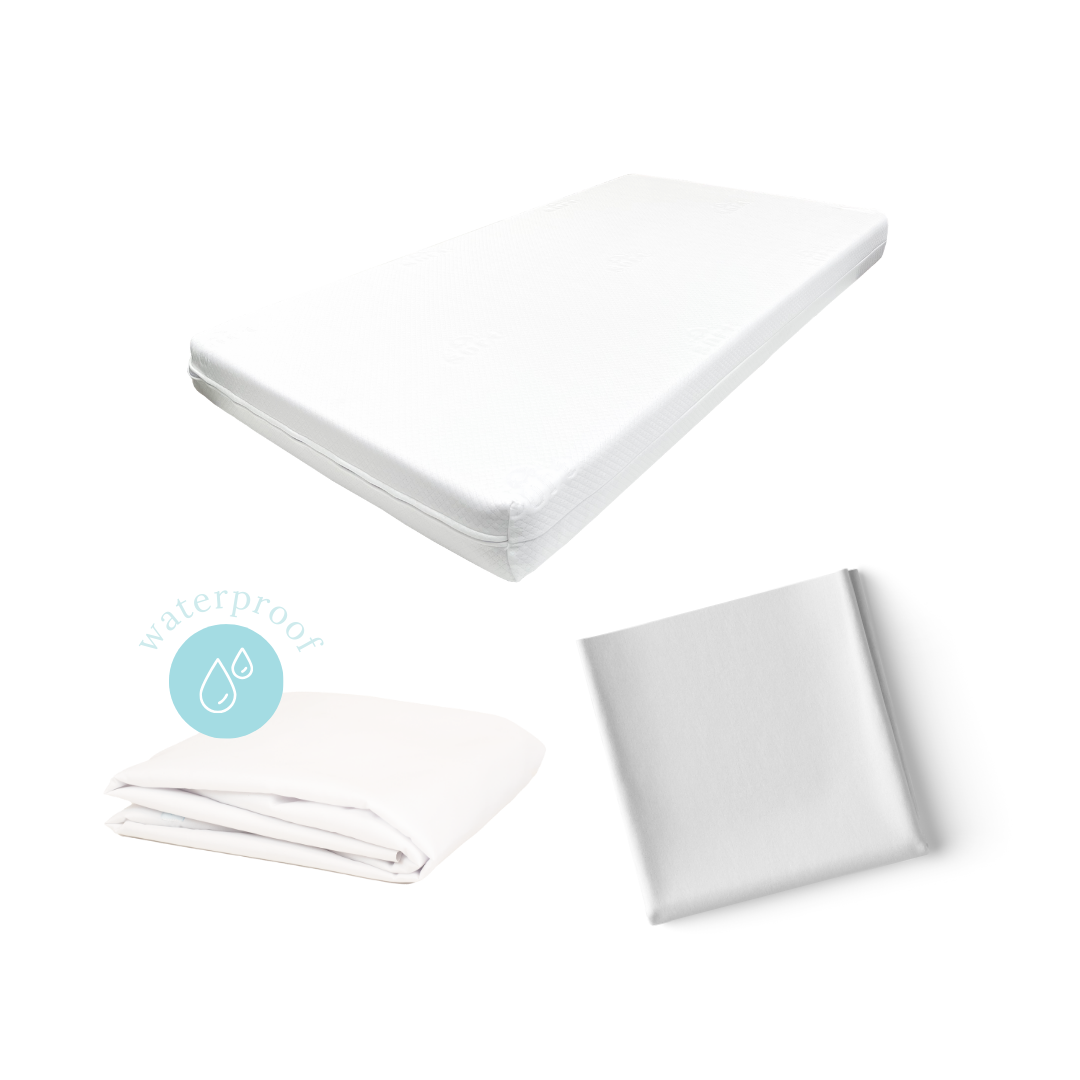 Pack Colchón de Cuna + Bajera Clásica + Funda Impermeable
