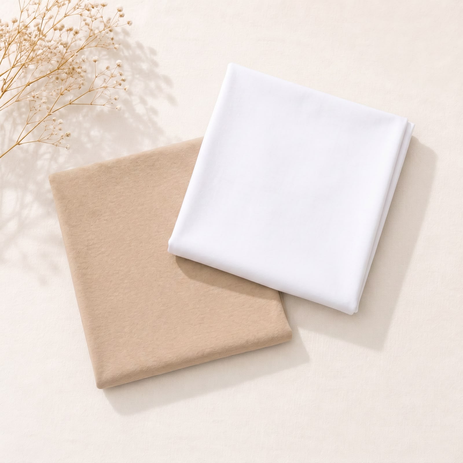 Pack de 2 Sábanas Bajeras Cuna - Blanca y Color Entero (color a escoger)