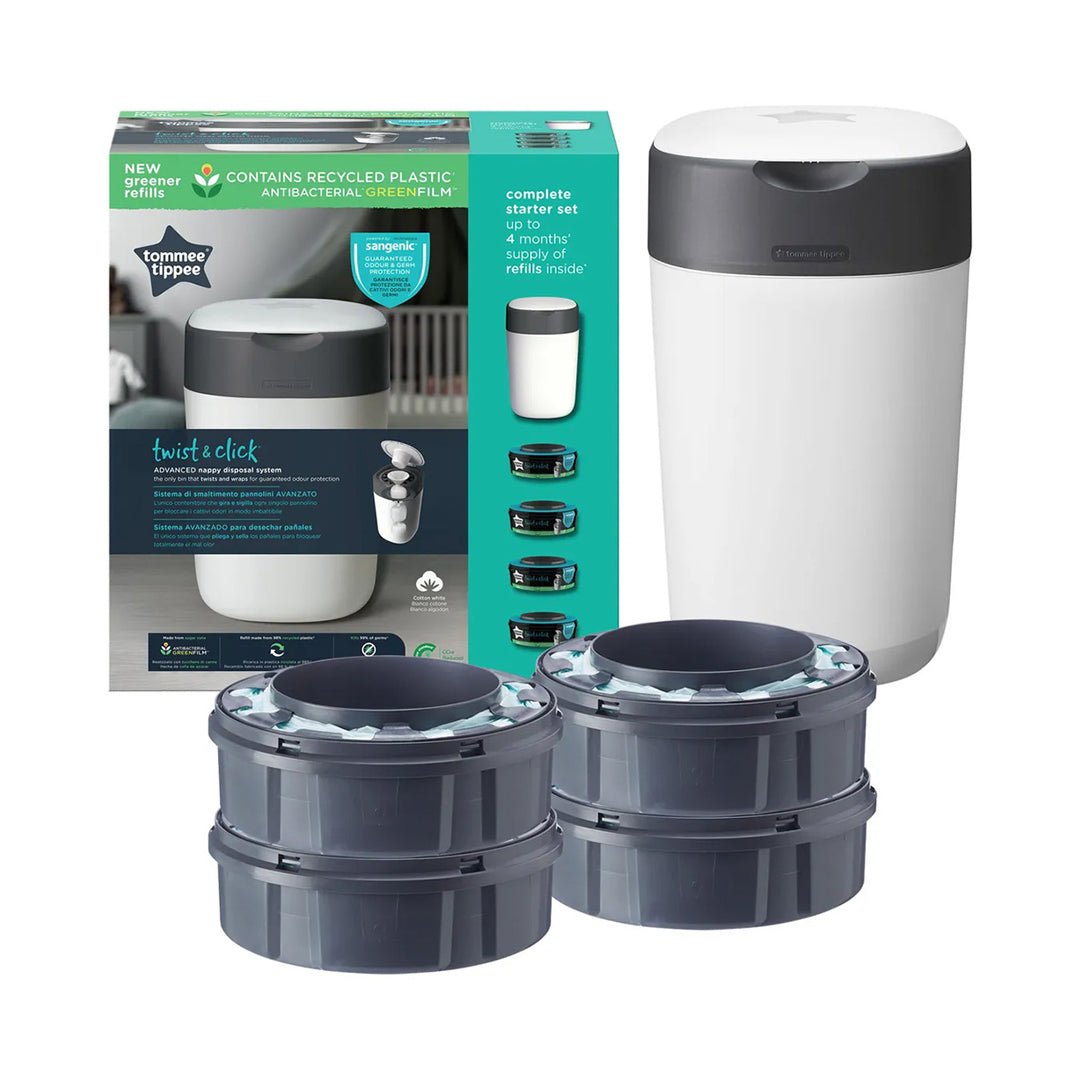 Sistema para desechar Pañales Twist & Click Blanco + 4 repuestos