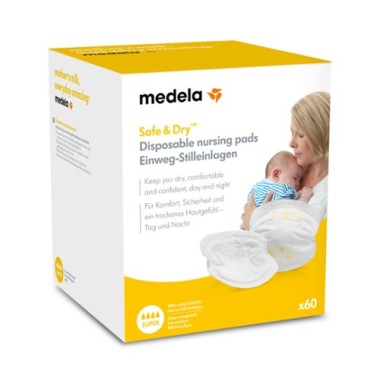Discos absorbentes desechables Safe & Dry 60 unidades - Medela