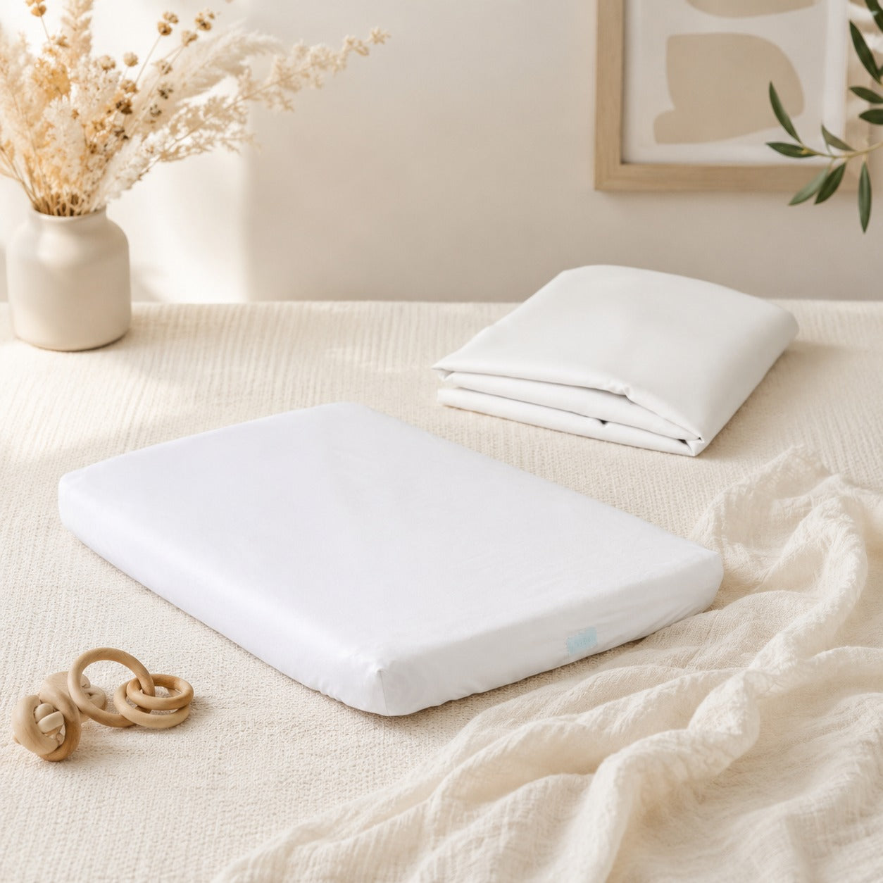 Colchón Cambiador con Funda Algodón + Funda Impermeable