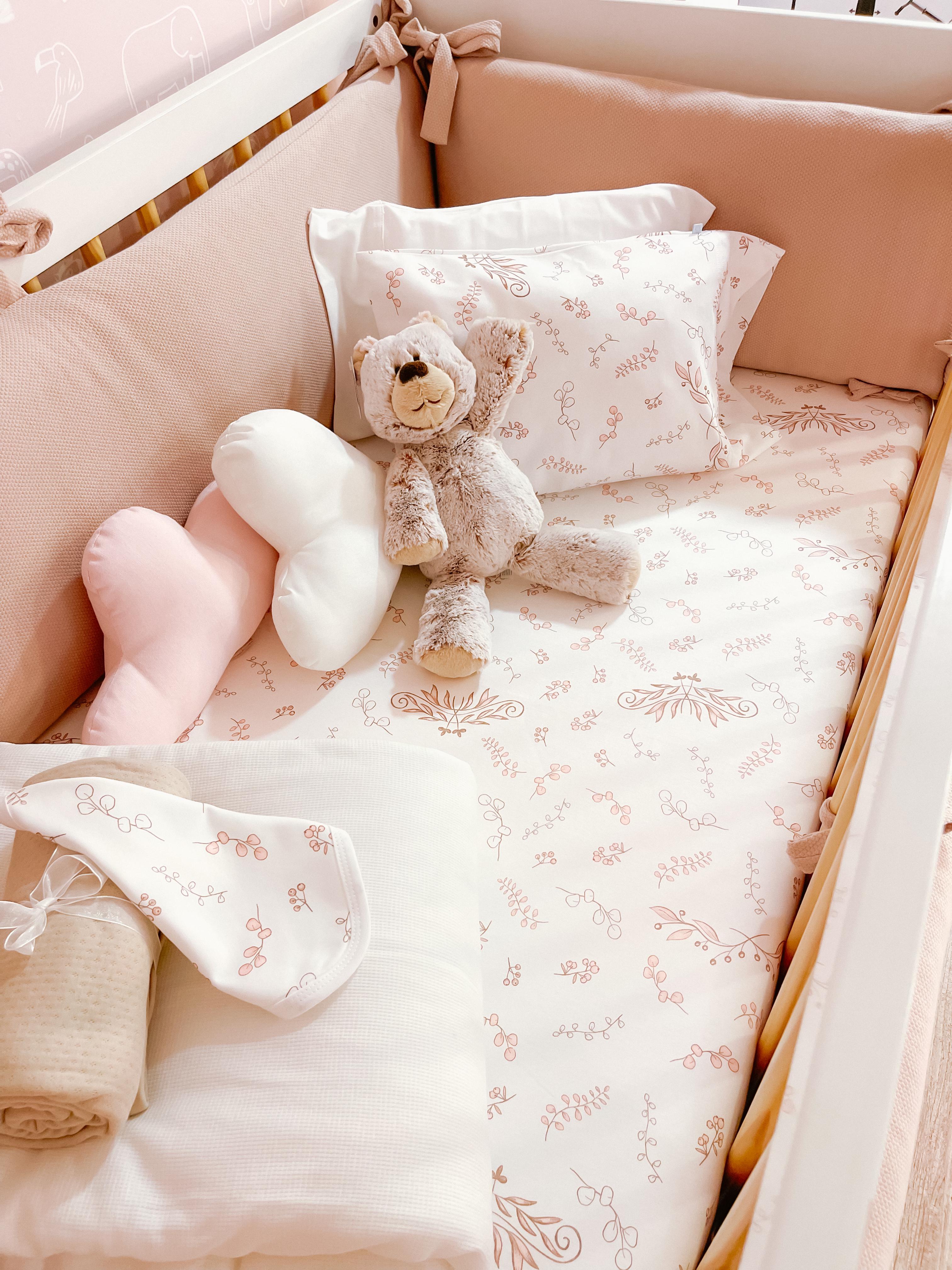 Sábana Bajera Estampada Cuna Botanical