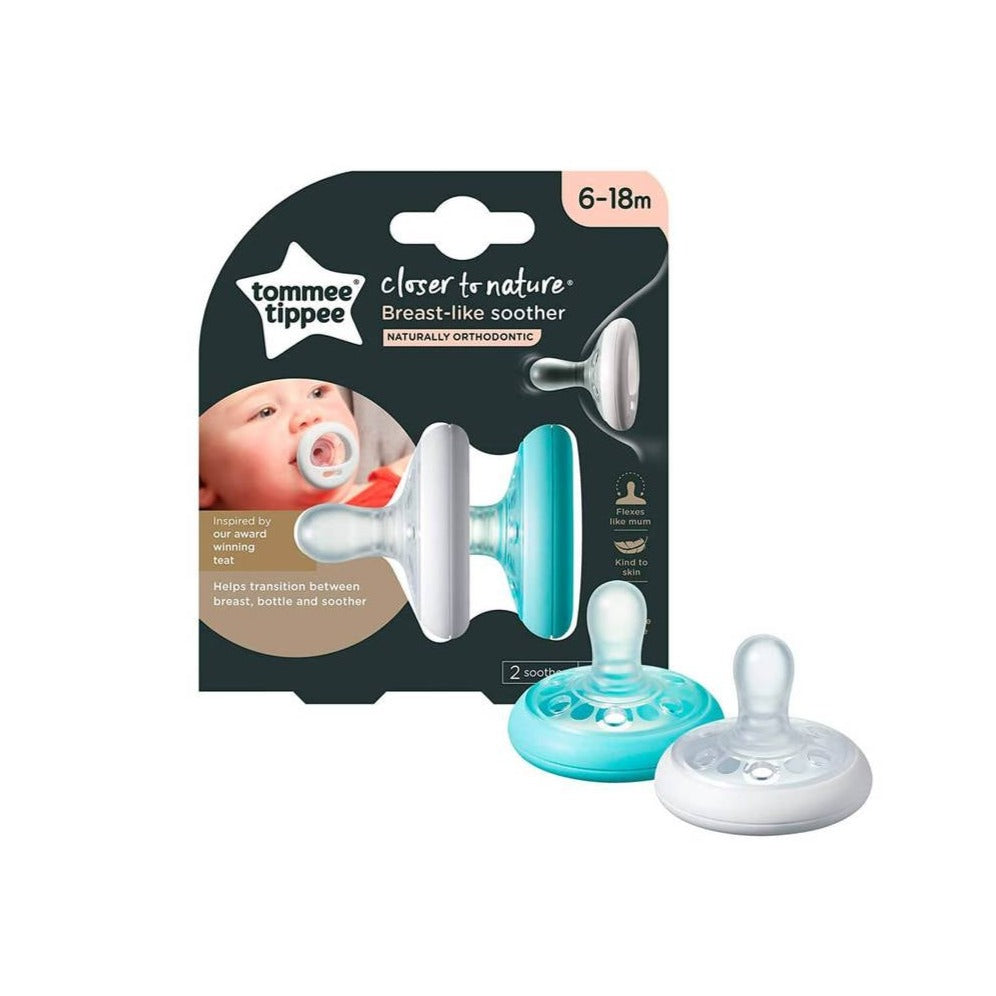 Chupones Breast-Like Soother 6-18M x 2 unidades