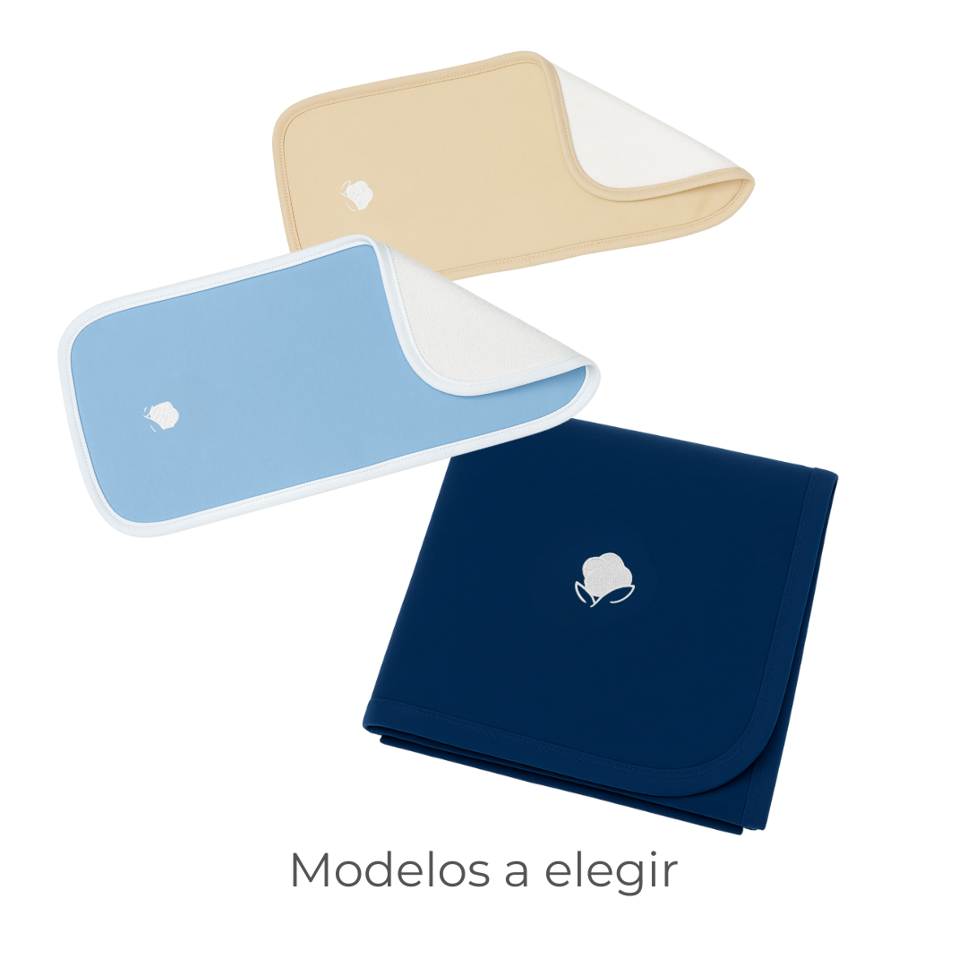 Paquete Textiles: 2 Hombreras + 1 Manta Pima Color Entero