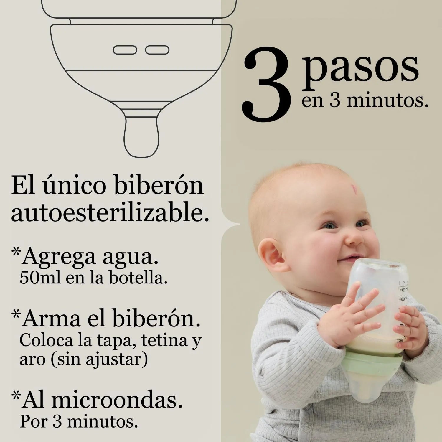 Biberón Natural Start Neutro 9 Oz