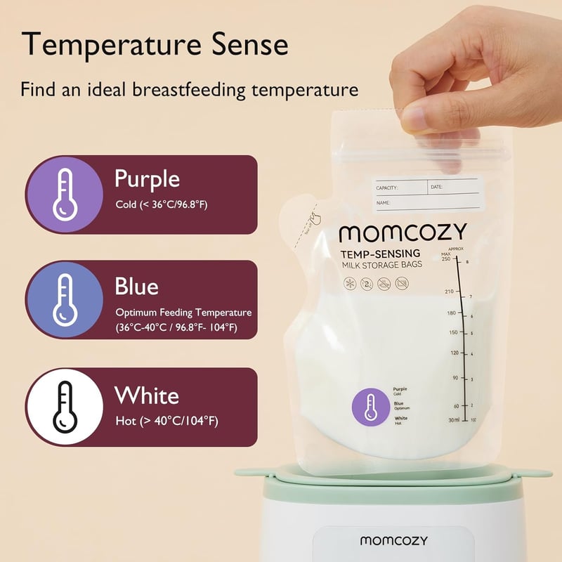Bolsas de Almacenamiento 60 unidades (8 OZ) con detección de temperatura