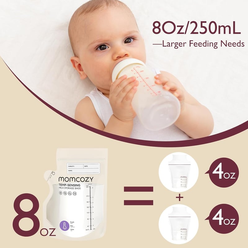Bolsas de Almacenamiento 60 unidades (8 OZ) con detección de temperatura