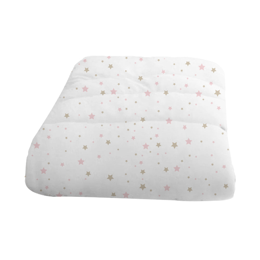 Edredón Cuna Estrellas Rosa/Beige