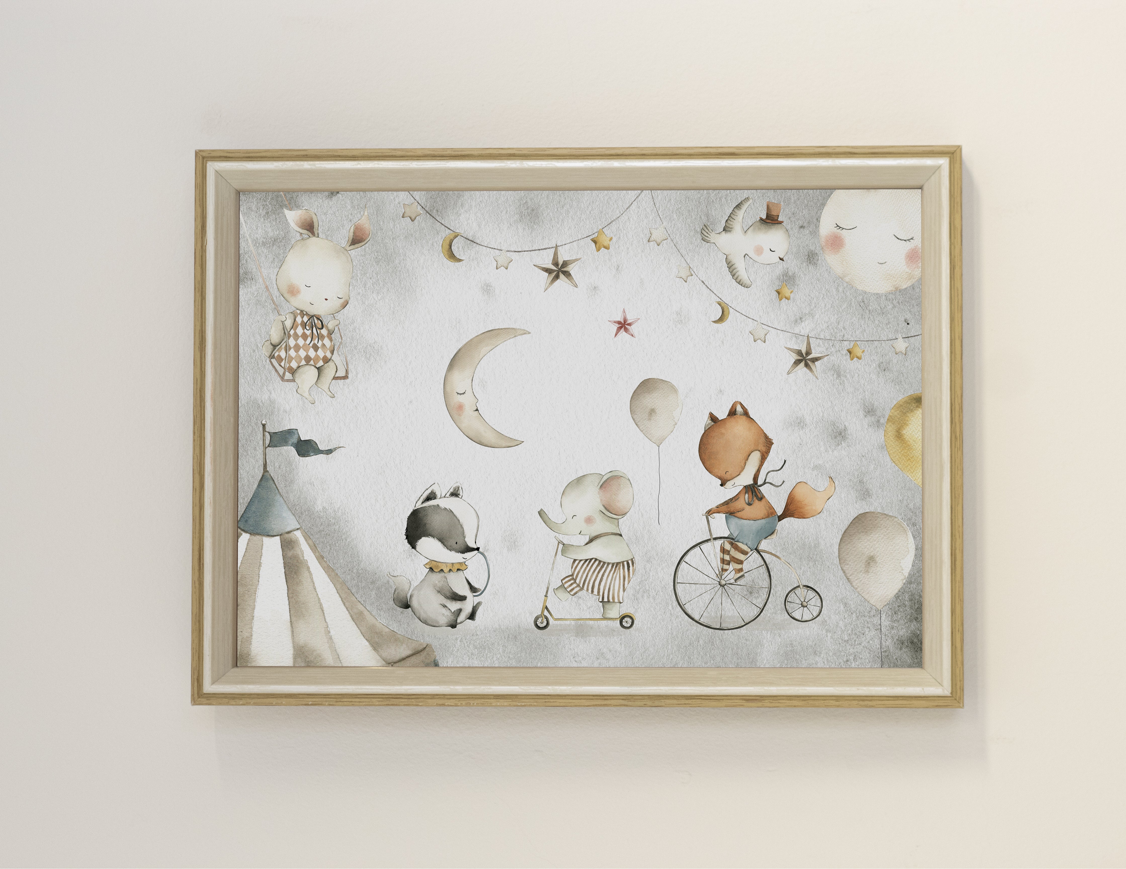 Cuadro Flora + Bear 1 - Marco Malva