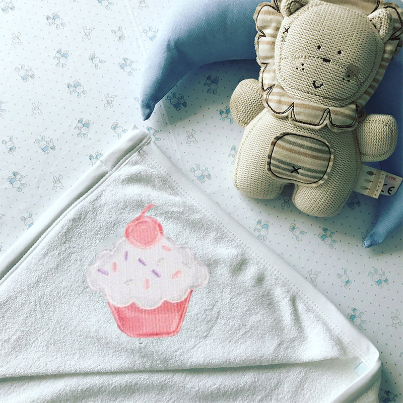 Toalla Bebé Cupcake Rosado